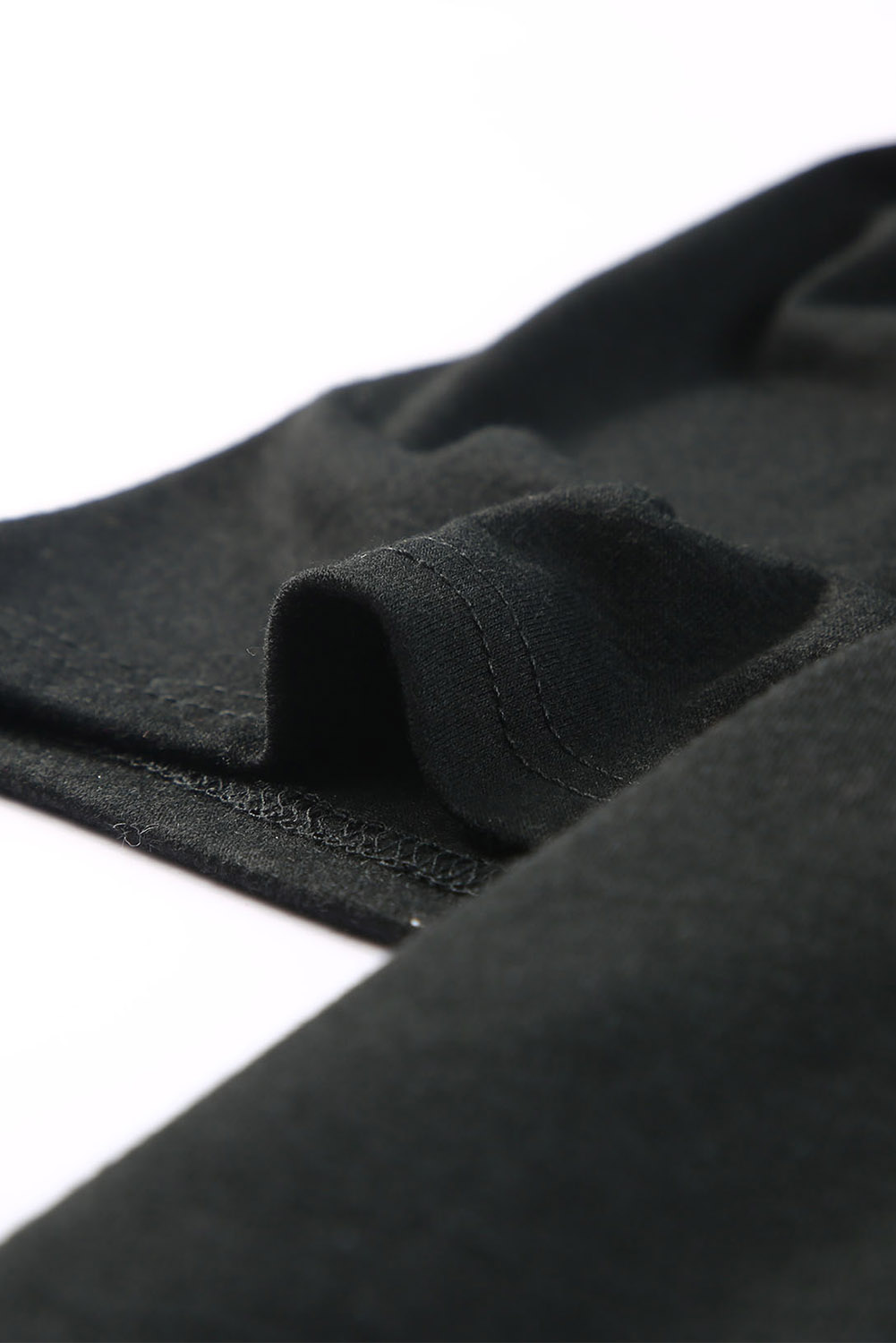 Black Plus Size Square Neck Tee, Casual Short Sleeve Shirt - Detail View 17 Black Plus Size Square Neck Tee, Casual Short Sleeve Shirt - Detail View 17