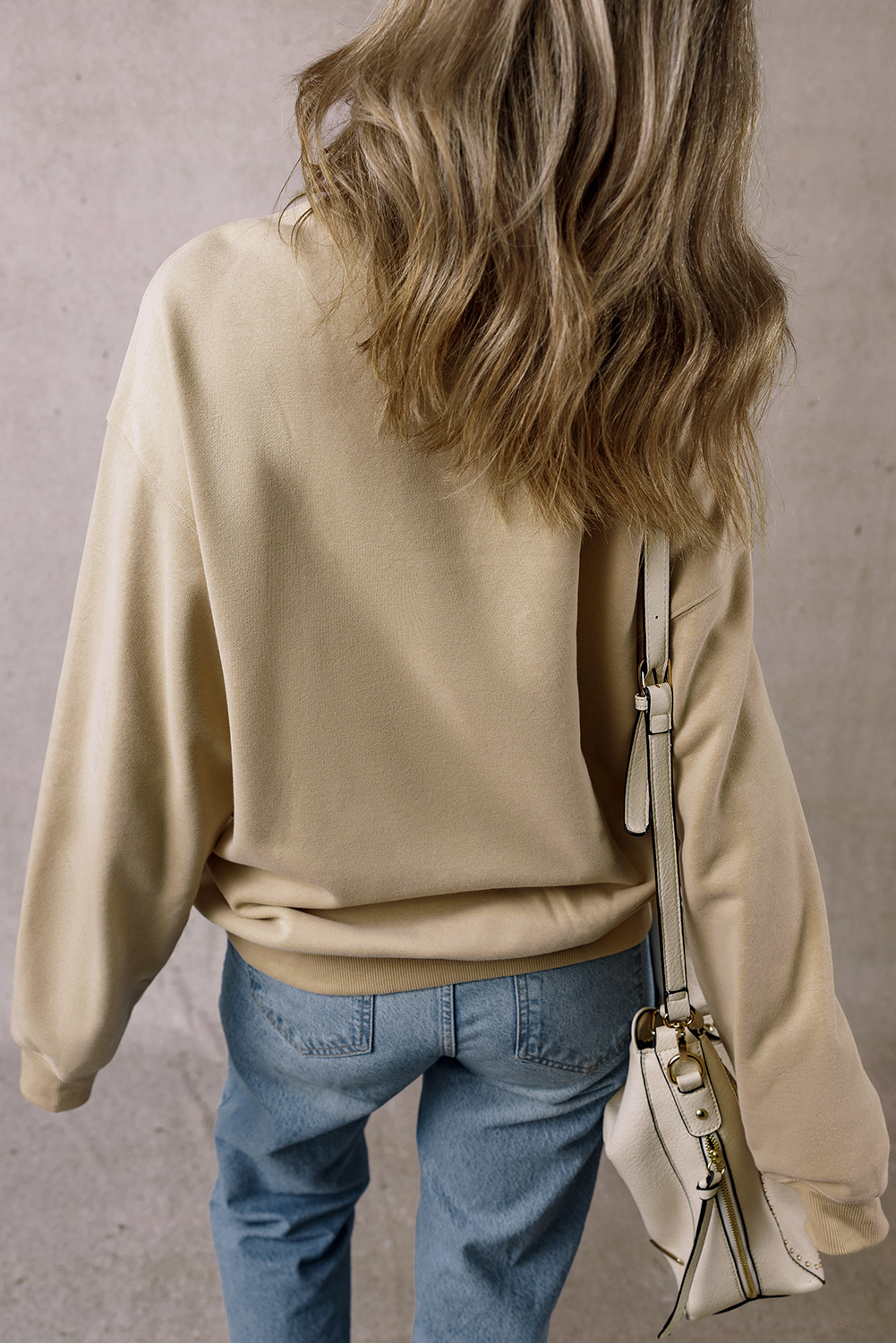Women's Parchment Just a Girl Who Loves Fall Graphic Sweatshirt - Perfect for Thanksgiving - Detail View 9 Women's Parchment Just a Girl Who Loves Fall Graphic Sweatshirt - Perfect for Thanksgiving - Detail View 9