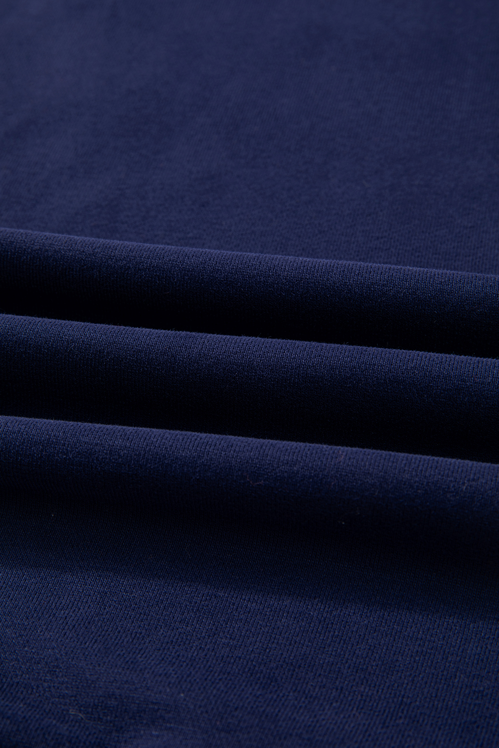 Women's Navy Blue Solid O Neck High Low Hem Pullover Sweatshirt - Casual and Comfortable - Detail View 21 Women's Navy Blue Solid O Neck High Low Hem Pullover Sweatshirt - Casual and Comfortable - Detail View 21