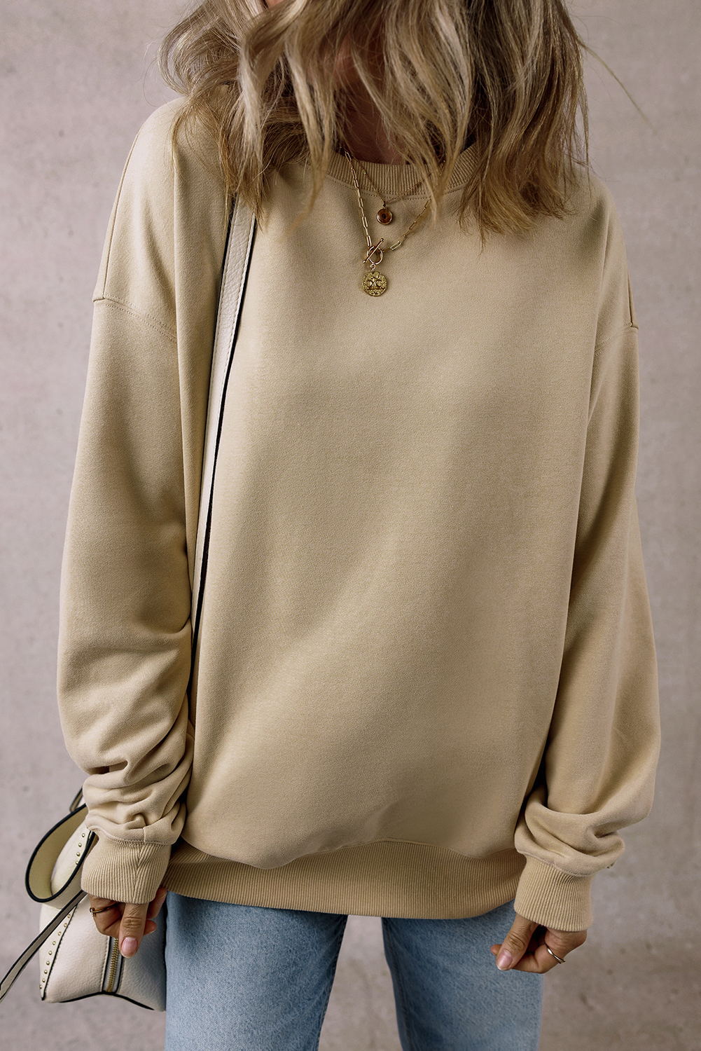 Warm and Comfortable Women's Winter Fleece Sweatshirt - Crew Neck, Long Sleeve - Detail View 8 Warm and Comfortable Women's Winter Fleece Sweatshirt - Crew Neck, Long Sleeve - Detail View 8