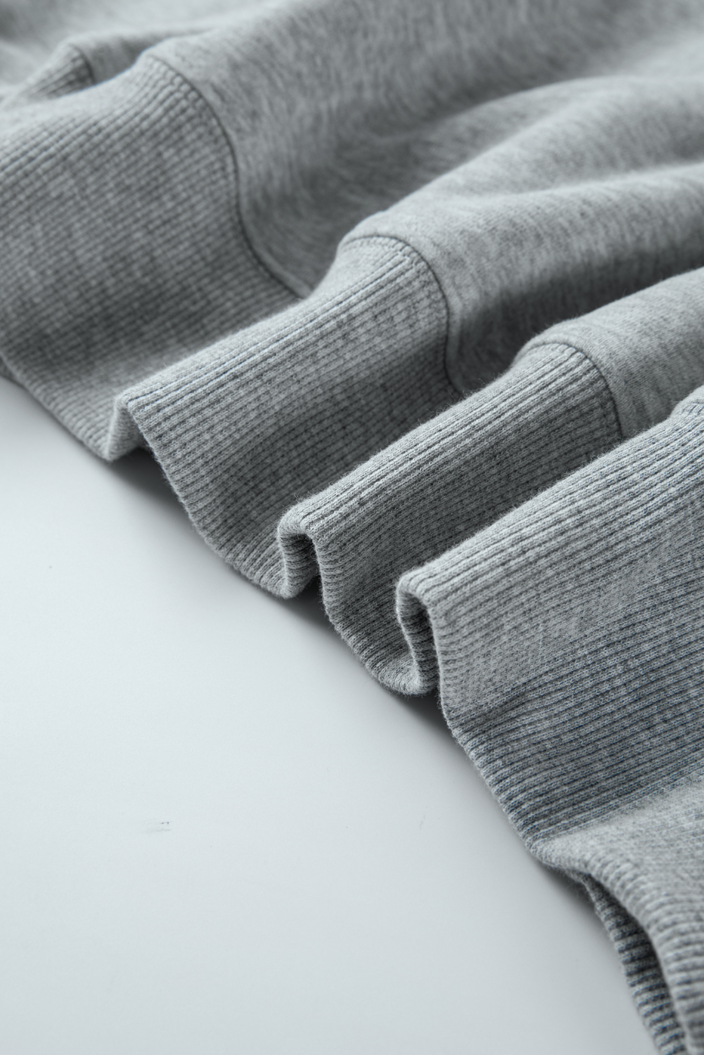 Warm and Soft Women's Winter Sweatshirt - Light Grey Solid Color - Detail View 13 Warm and Soft Women's Winter Sweatshirt - Light Grey Solid Color - Detail View 13