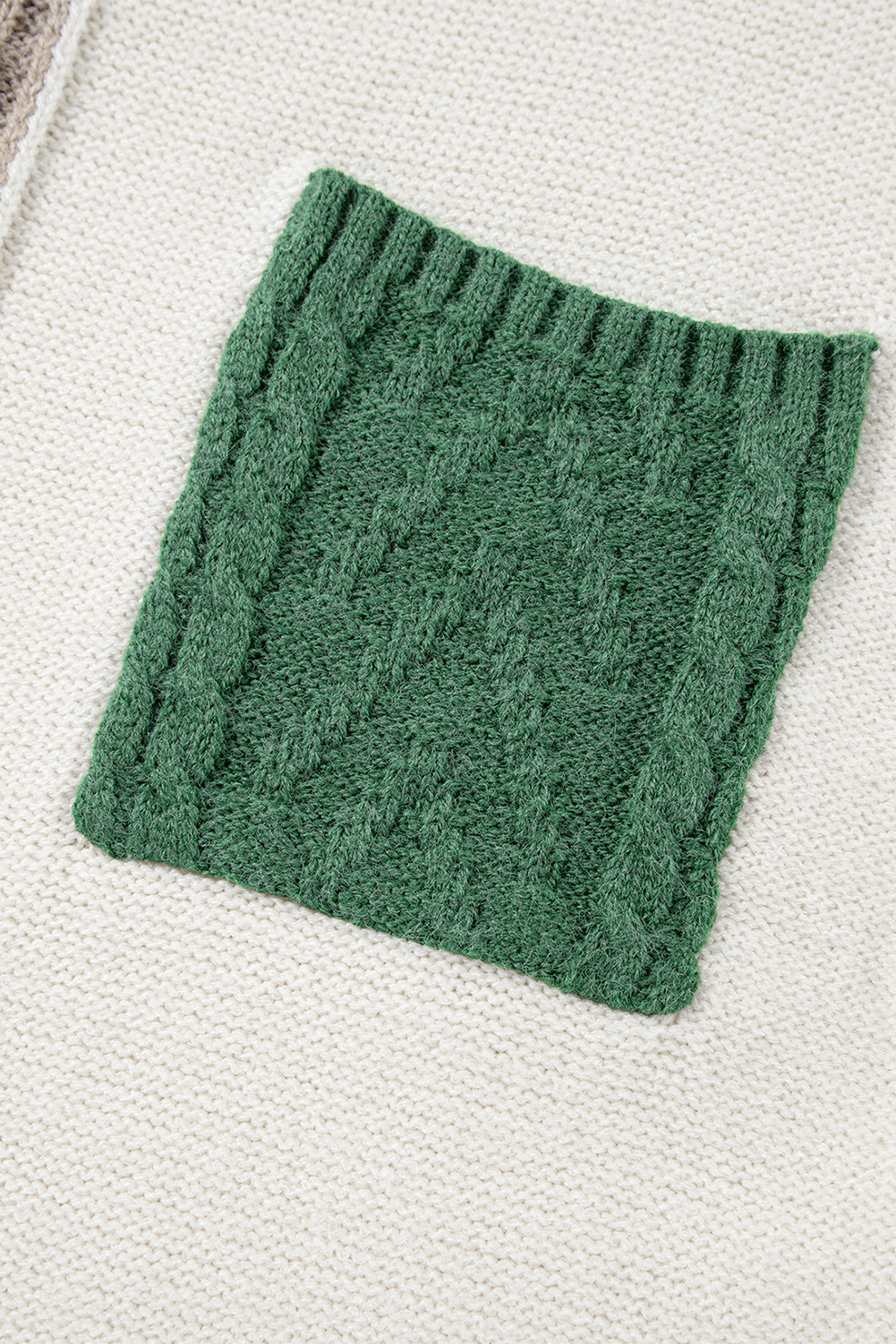 Women's Colorblock Sweater, Vineyard Green Long Sleeve Knit - Detail View 16 Women's Colorblock Sweater, Vineyard Green Long Sleeve Knit - Detail View 16
