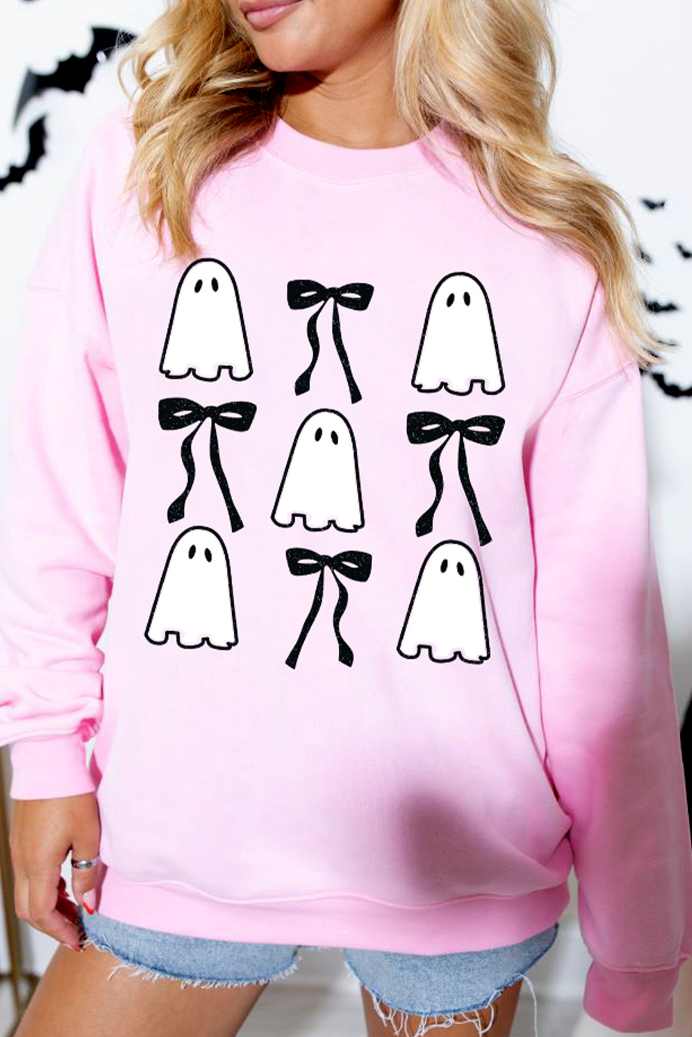 Casual Fashion Women's Crew Neck Sweatshirt for Halloween Theme Party - Detail View 3 Casual Fashion Women's Crew Neck Sweatshirt for Halloween Theme Party - Detail View 3