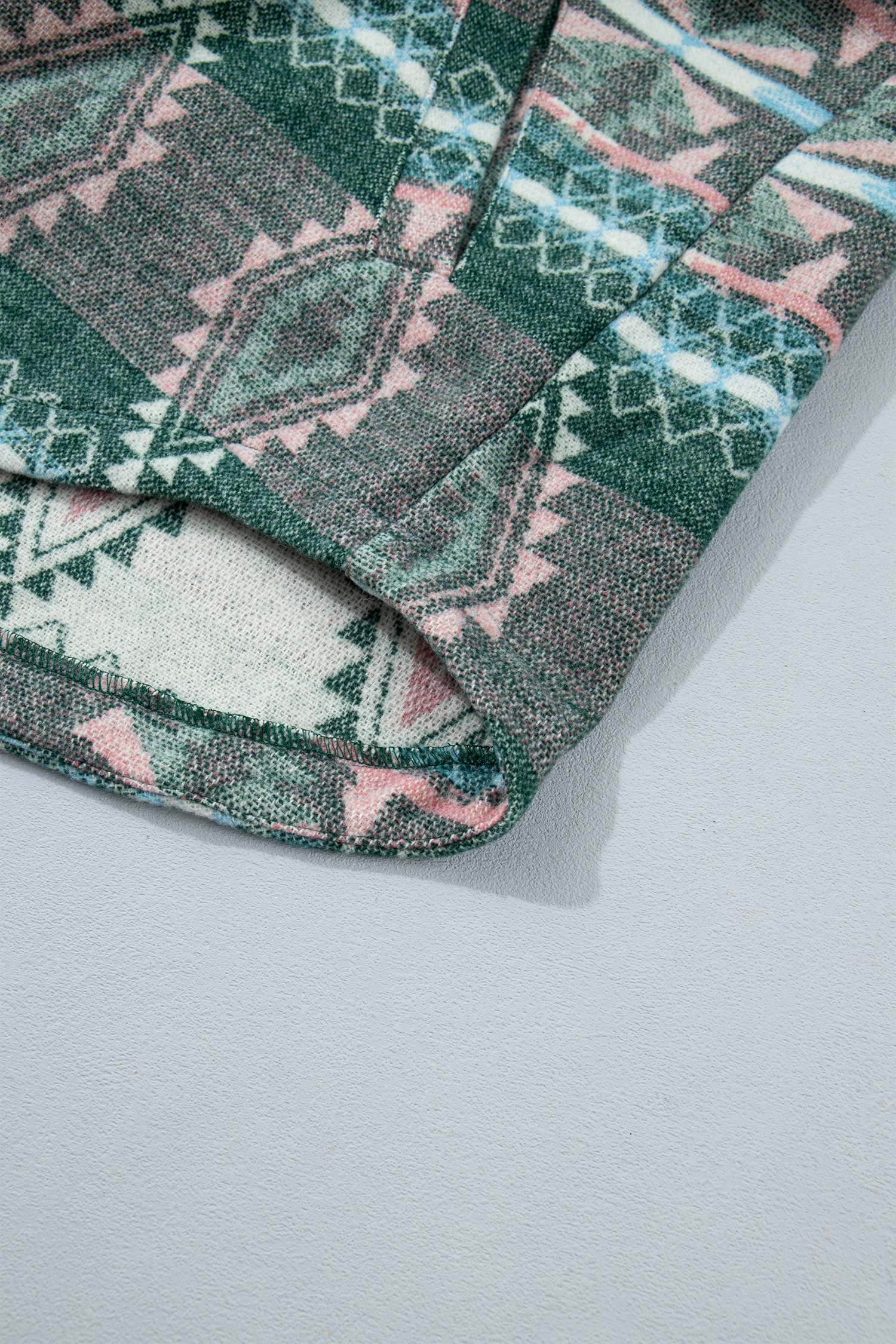 Women's Aztec Print Shacket, Geometric Western Button Jacket - Detail View 14 Women's Aztec Print Shacket, Geometric Western Button Jacket - Detail View 14