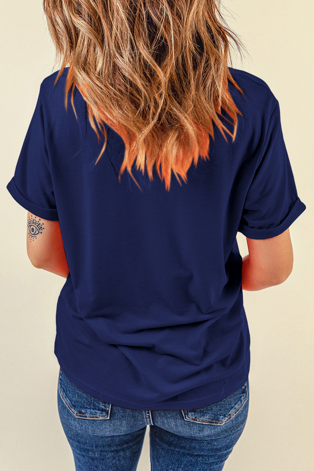 Women's Comfortable Summer Tee, Soft Cotton Blend Casual Top - Detail View 3 Women's Comfortable Summer Tee, Soft Cotton Blend Casual Top - Detail View 3