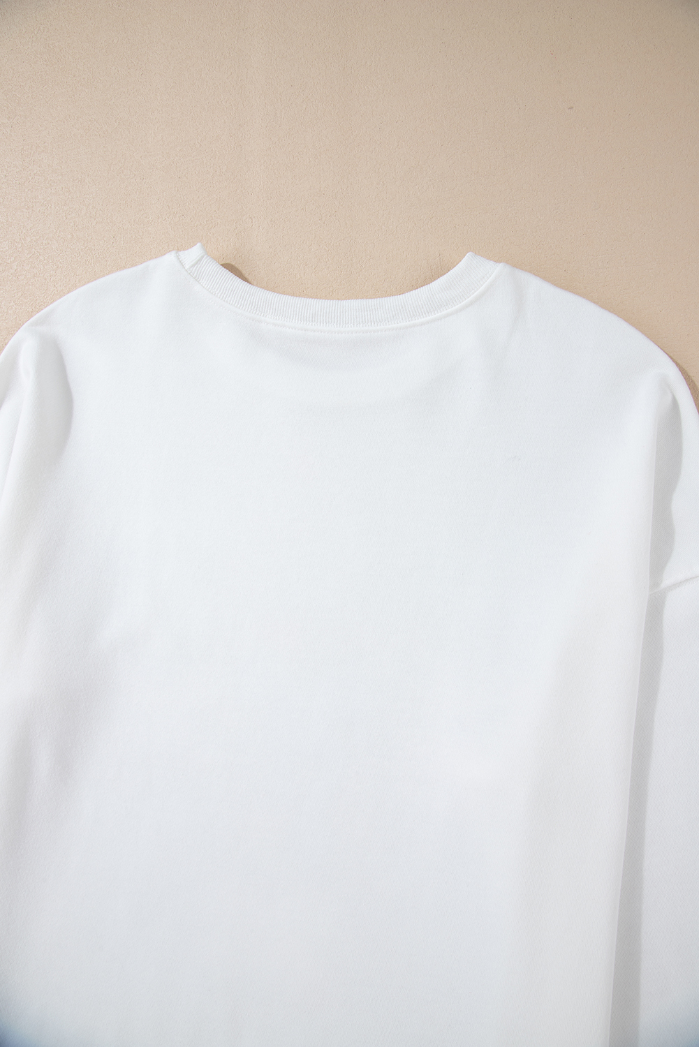 Versatile Long Sleeve Crew Neck Sweatshirt for Everyday Fashion - White Bow Print - Detail View 7 Versatile Long Sleeve Crew Neck Sweatshirt for Everyday Fashion - White Bow Print - Detail View 7