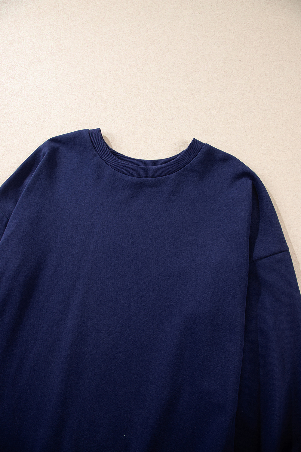 Women's Sweatshirt, Navy Blue, O Neck, High Low Hem, Casual Style, Comfortable Fit, Long Sleeve, Daily Wear, Solid Color, Versatile, Easy to Style, Tops, Sweatshirts & Hoodies, Winter Fashion, Laid Back Look - Detail View 12 Women's Sweatshirt, Navy Blue, O Neck, High Low Hem, Casual Style, Comfortable Fit, Long Sleeve, Daily Wear, Solid Color, Versatile, Easy to Style, Tops, Sweatshirts & Hoodies, Winter Fashion, Laid Back Look - Detail View 12