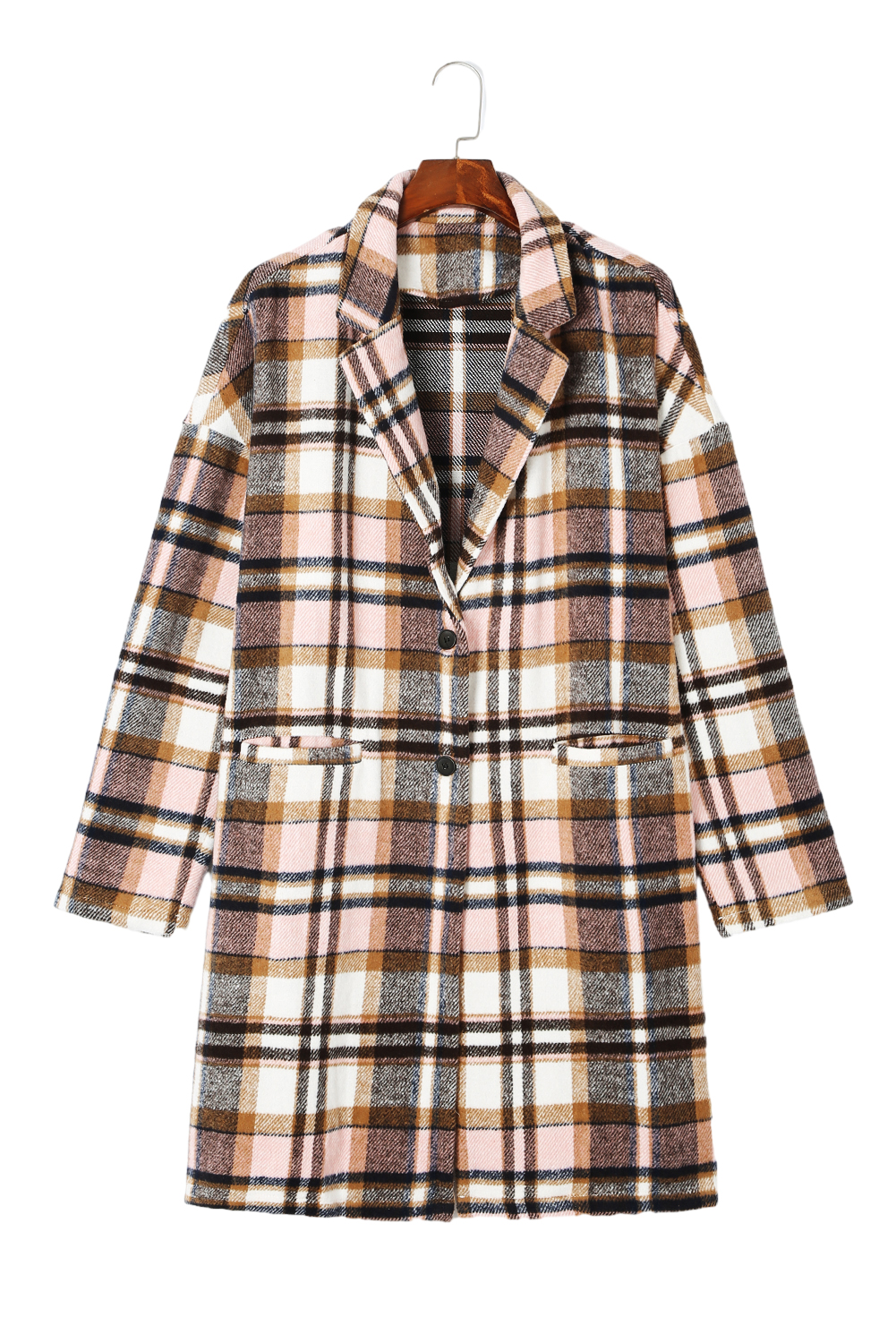 Warm and Fashionable Women's Winter Jacket - Pink Plaid - Detail View 18 Warm and Fashionable Women's Winter Jacket - Pink Plaid - Detail View 18