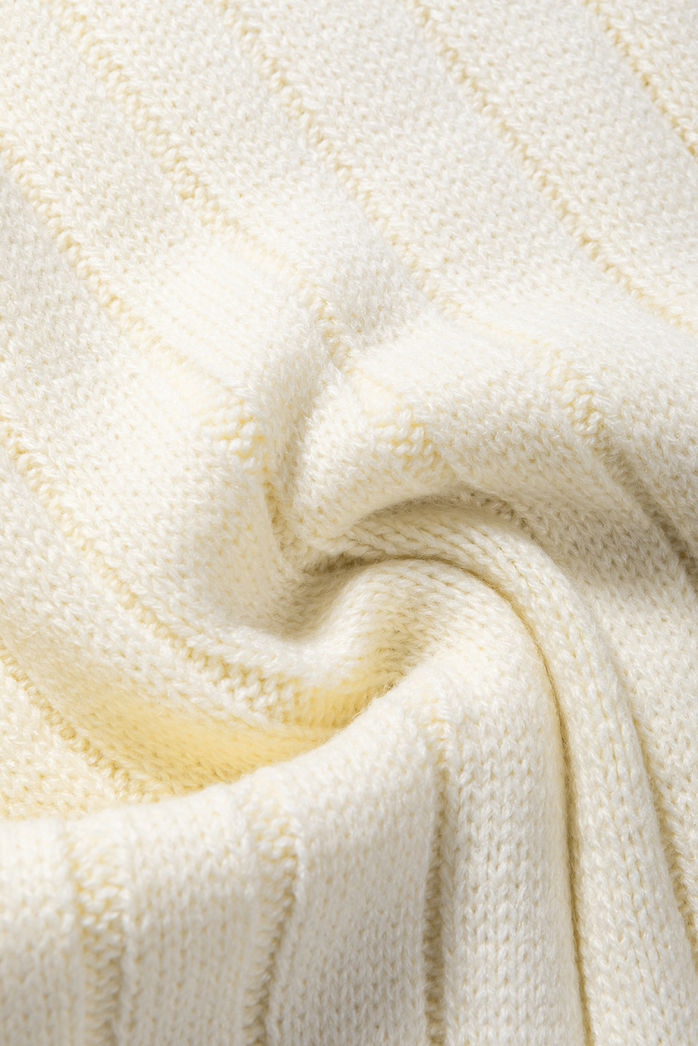 Women's Oatmeal Cable Knit Vest, Sleeveless High Neck Top - Detail View 16 Women's Oatmeal Cable Knit Vest, Sleeveless High Neck Top - Detail View 16
