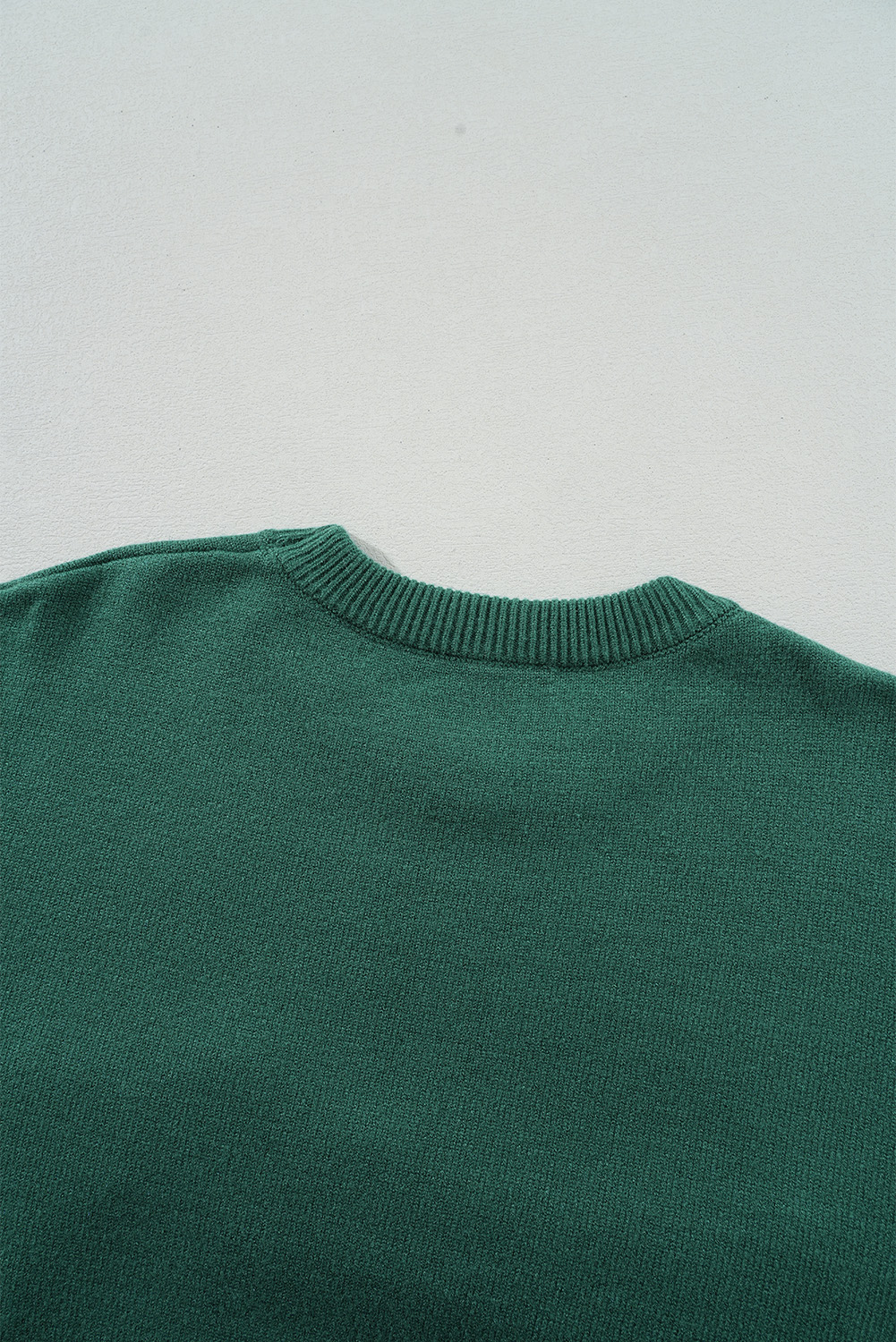 Women's Blackish Green Pearl Beaded Merry Christmas Casual Sweater - Detail View 9 Women's Blackish Green Pearl Beaded Merry Christmas Casual Sweater - Detail View 9