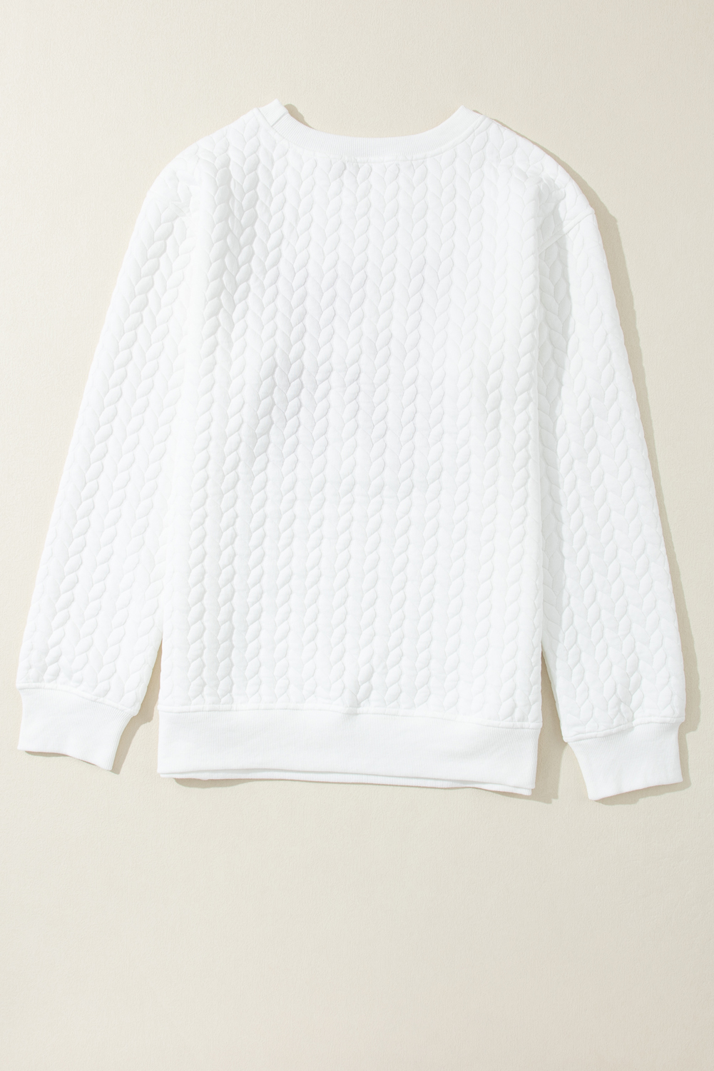 Women's LOVE Chenille Sweatshirt, Casual Quilted Long Sleeve - Detail View 7 Women's LOVE Chenille Sweatshirt, Casual Quilted Long Sleeve - Detail View 7