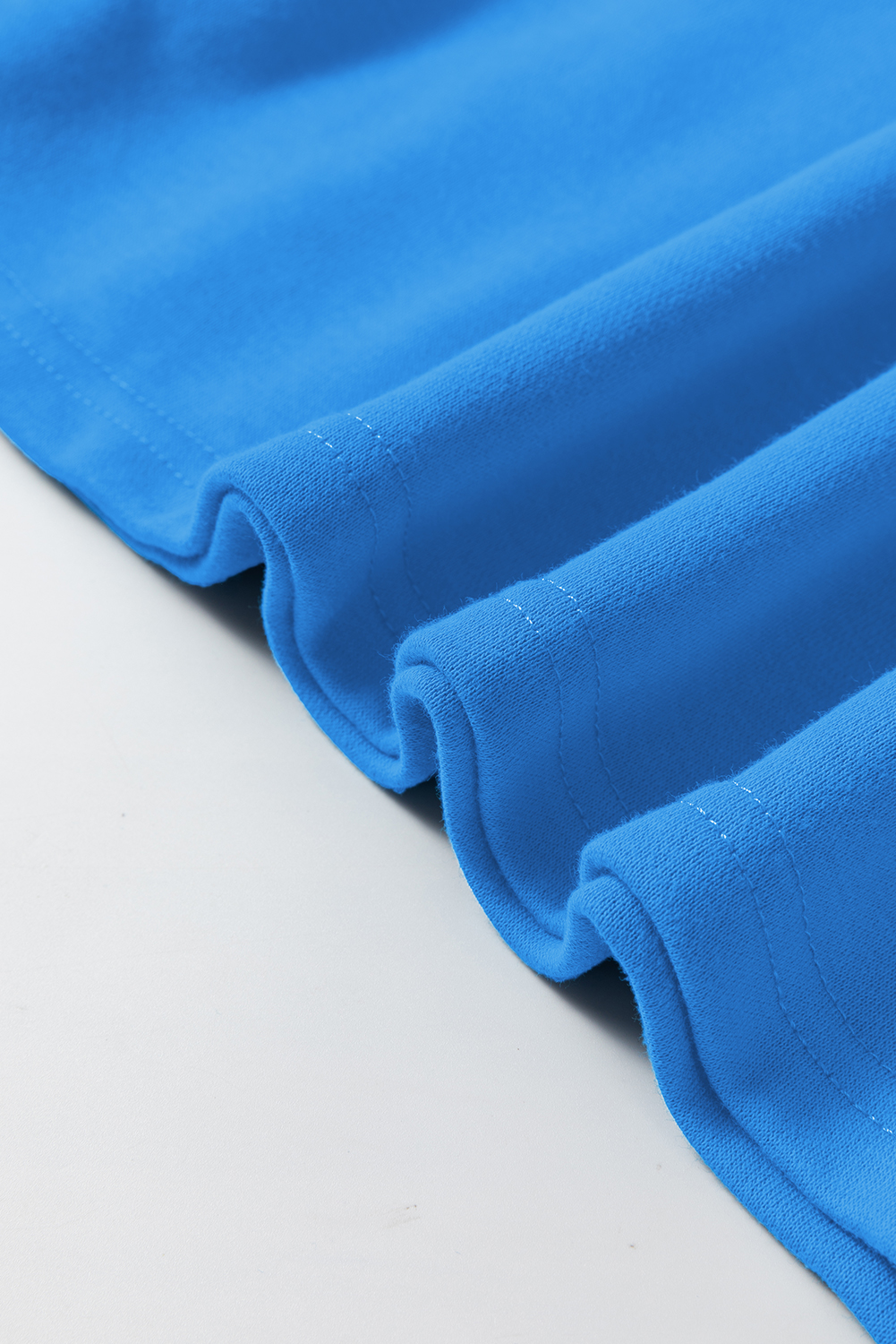 Stylish and Comfortable Women’s Long Sleeve Sweatshirt - Sky Blue Basic Tee - Detail View 11 Stylish and Comfortable Women’s Long Sleeve Sweatshirt - Sky Blue Basic Tee - Detail View 11