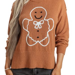 Women's Oversized Sweater, Casual Autumn Knit Pullover - Main View