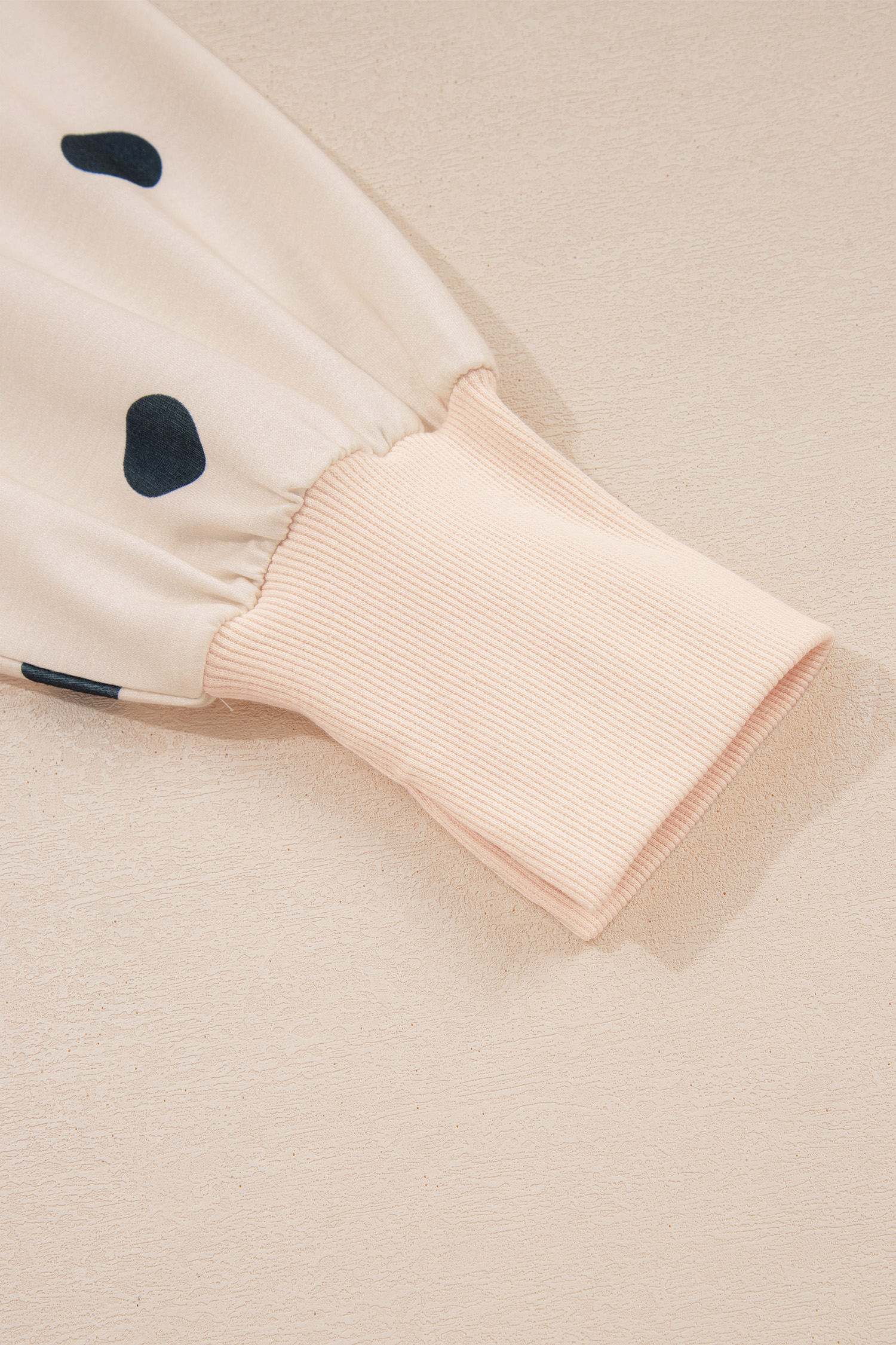 Oversized Polka Dot Pullover, Comfortable Long Sleeve Casual - Detail View 12 Oversized Polka Dot Pullover, Comfortable Long Sleeve Casual - Detail View 12
