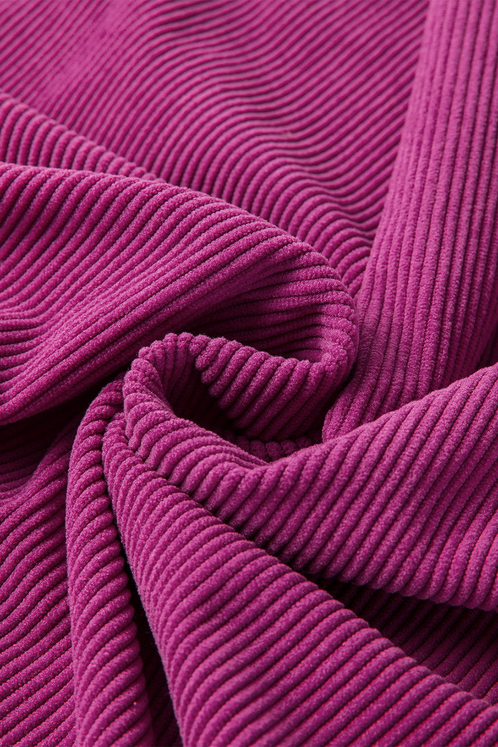 Women's Sweatshirt, Festival Fuchsia, Ribbed Corduroy, Oversized, Solid Color, Winter Season, Casual Style, Comfortable, Trendy, Round Neck, Long Sleeve, Daily Wear, Tops, Sweatshirts & Hoodies - Detail View 10 Women's Sweatshirt, Festival Fuchsia, Ribbed Corduroy, Oversized, Solid Color, Winter Season, Casual Style, Comfortable, Trendy, Round Neck, Long Sleeve, Daily Wear, Tops, Sweatshirts & Hoodies - Detail View 10