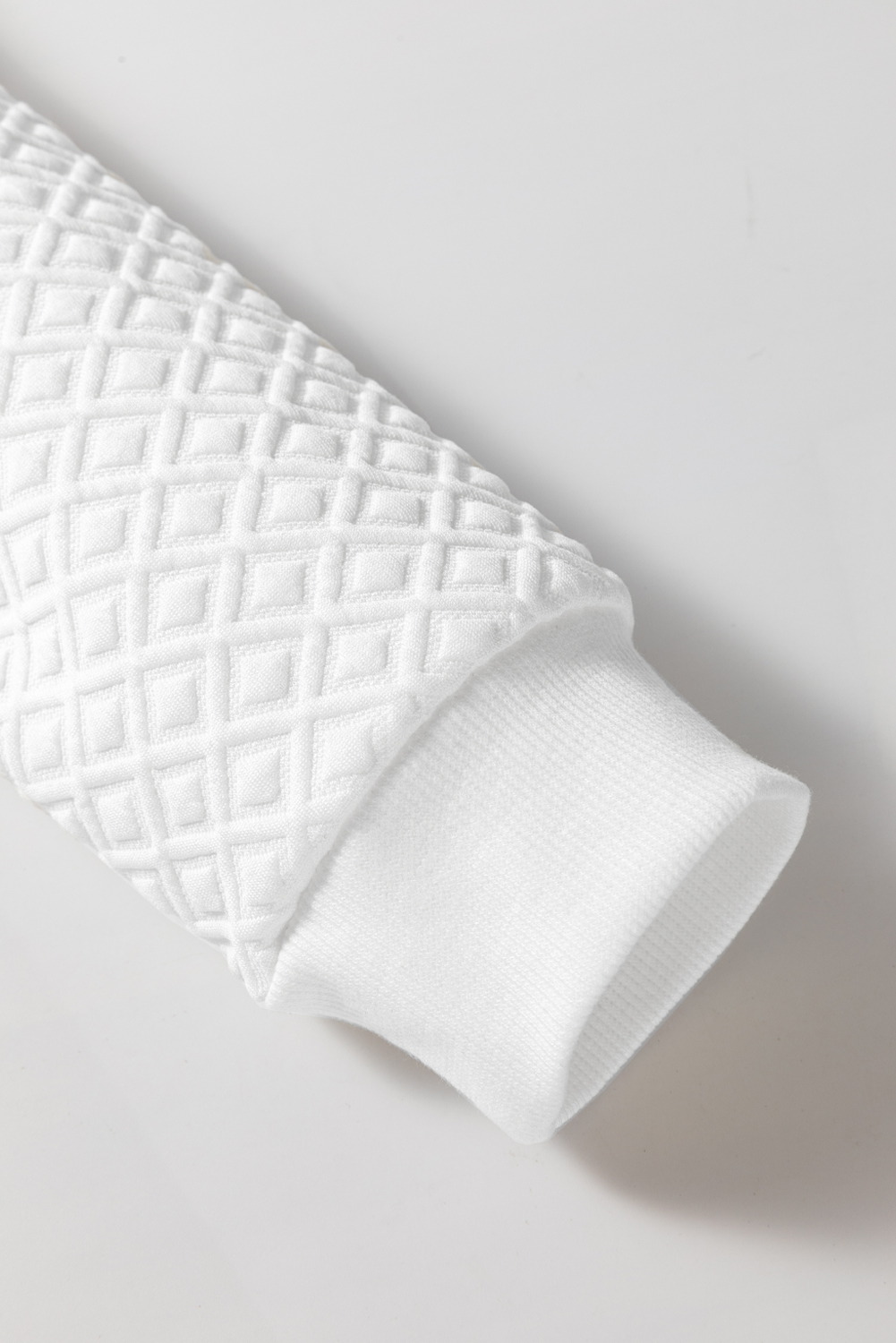 Elegant and Comfortable Daily Wear Top - White Puff Sleeve Round Neck - Detail View 13 Elegant and Comfortable Daily Wear Top - White Puff Sleeve Round Neck - Detail View 13