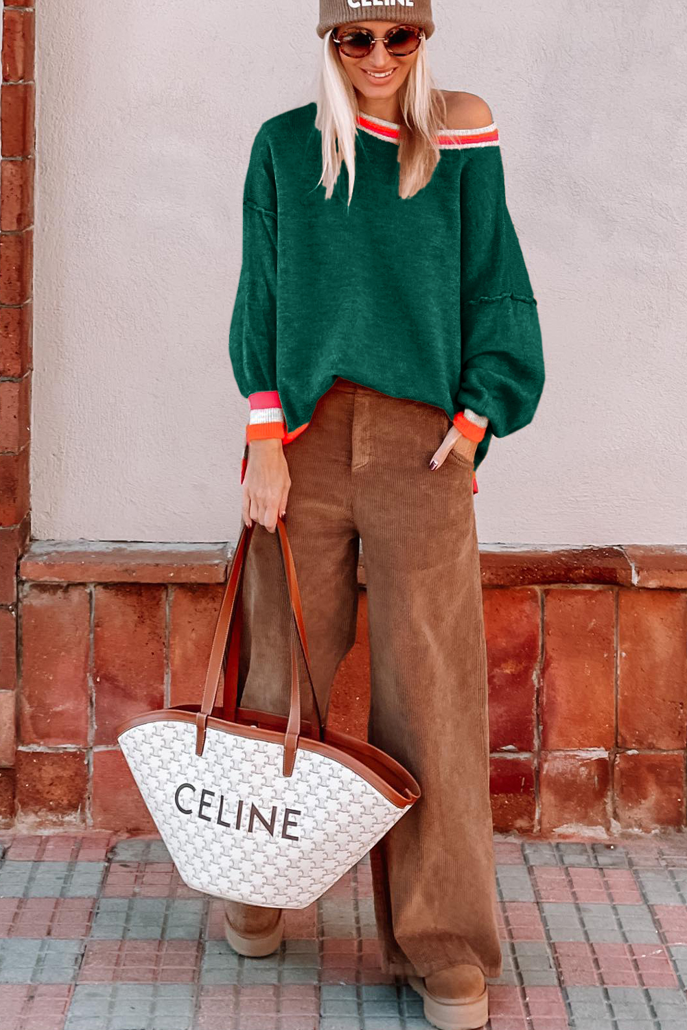 Comfortable Long Sleeve Sweater with Color Block Design - Perfect for Daily Wear - Detail View 3 Comfortable Long Sleeve Sweater with Color Block Design - Perfect for Daily Wear - Detail View 3