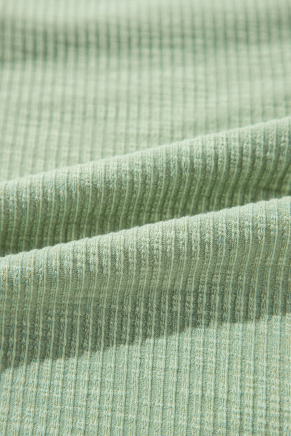 Stylish and Feminine Long Sleeve Top with High Low Design and Colorblock Details - Grass Green - Detail View 8 Stylish and Feminine Long Sleeve Top with High Low Design and Colorblock Details - Grass Green - Detail View 8