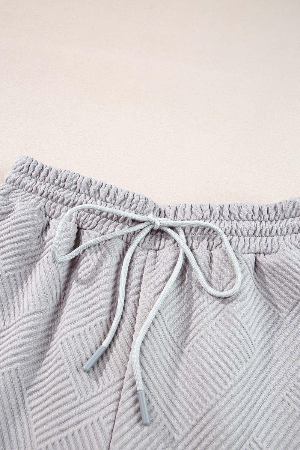 Women's Two-Piece Set, Light Grey, Textured Fabric, Collared V-Neck Top, Wide Leg Pants, Casual Style, Chic, Comfortable, Daily Wear, Solid Color, Versatile, Premium Material, Fall & Autumn Season, Best Sellers, Two-Piece Pant Sets - Detail View 15 Women's Two-Piece Set, Light Grey, Textured Fabric, Collared V-Neck Top, Wide Leg Pants, Casual Style, Chic, Comfortable, Daily Wear, Solid Color, Versatile, Premium Material, Fall & Autumn Season, Best Sellers, Two-Piece Pant Sets - Detail View 15
