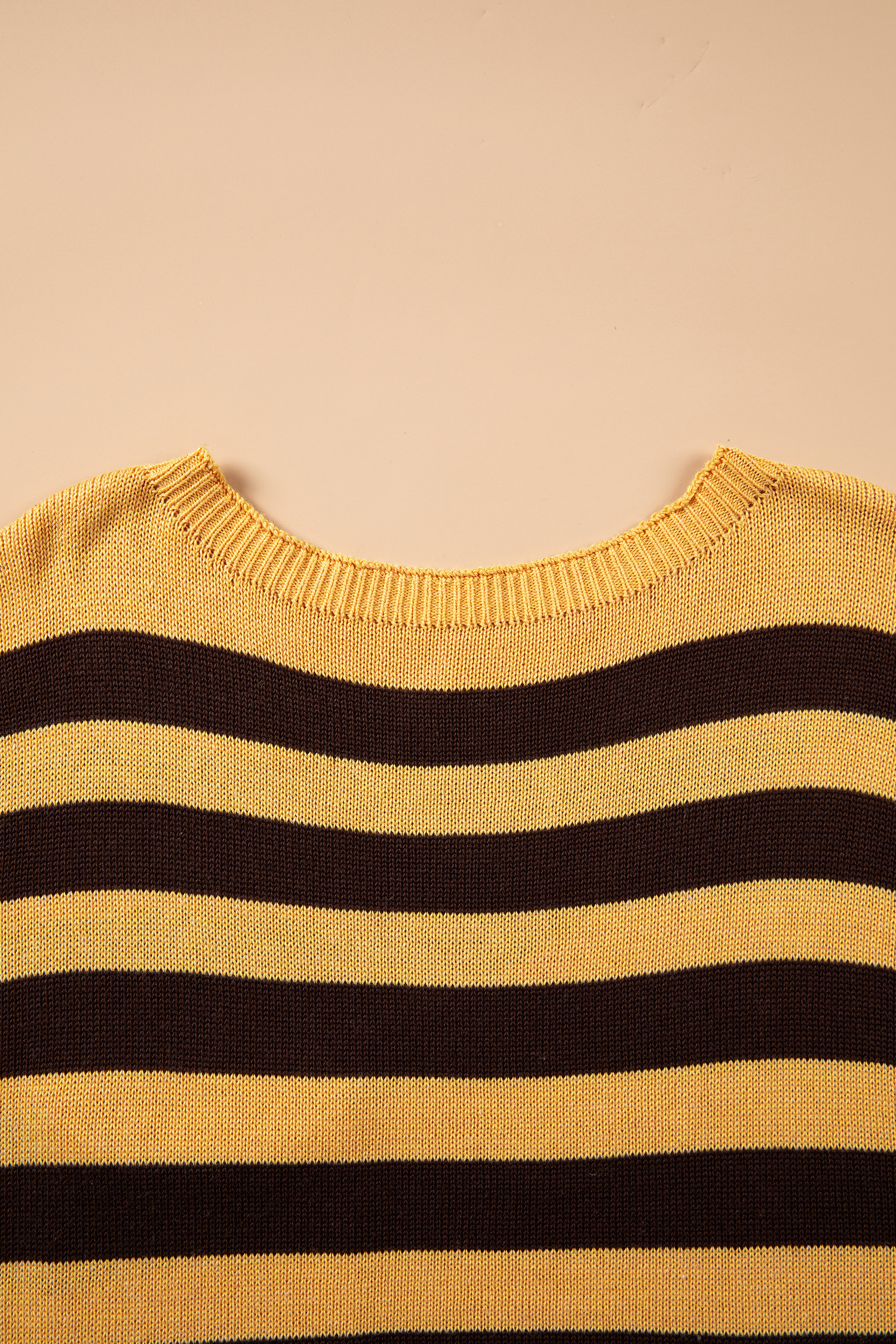 Women's Striped Pullover Sweater, Casual Drop Shoulder - Detail View 10 Women's Striped Pullover Sweater, Casual Drop Shoulder - Detail View 10