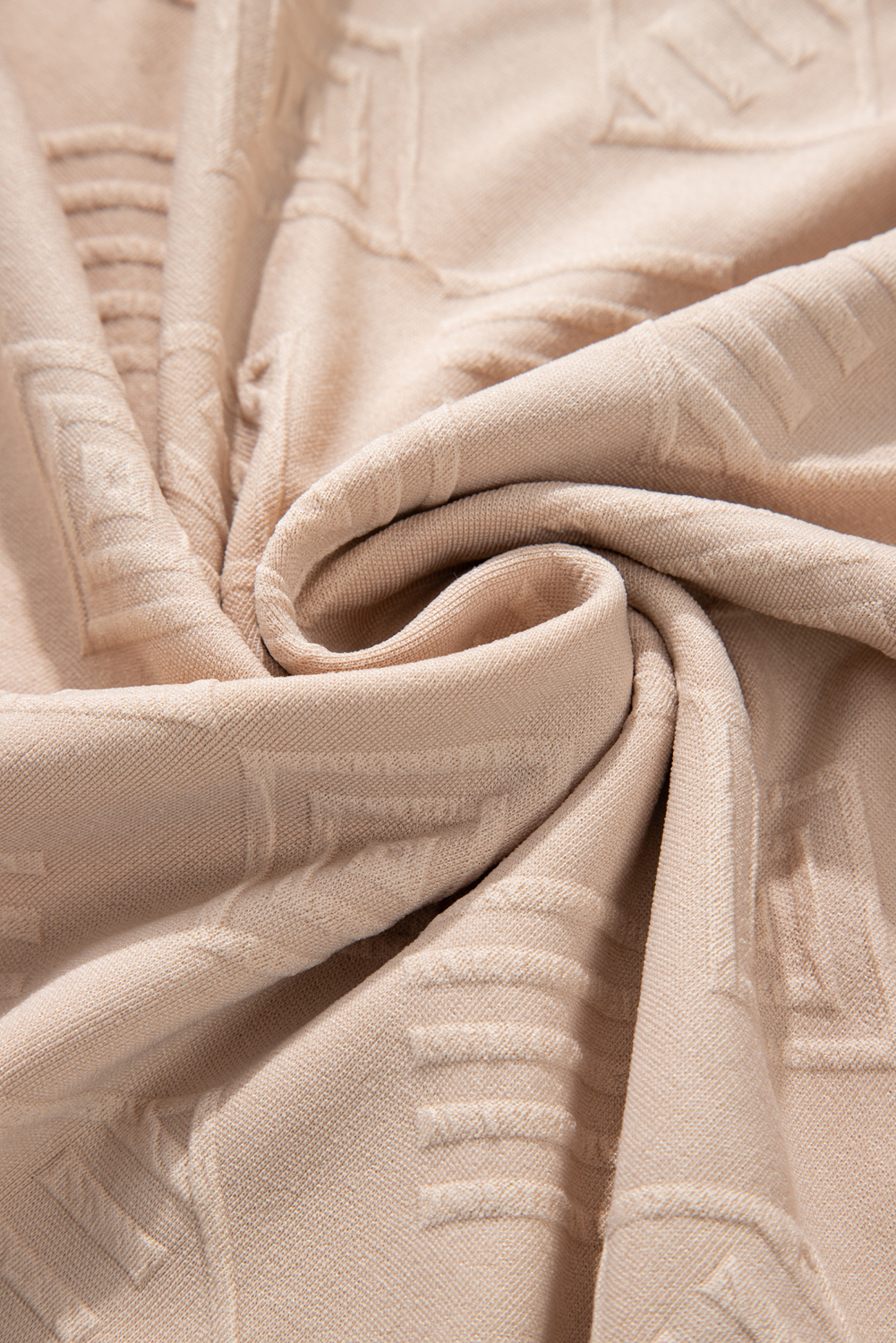 Plus Size Sweatshirt, Women's Sweatshirt, Parchment Color, Textured Fabric, Drop Shoulder, Crew Neck, Casual Wear, Relaxed Fit, Daily Wear, Cozy, Comfortable, Fall Fashion, Versatile Style, Long Sleeve, Solid Color, Shift Silhouette, Trendy Plus Size Clothing - Detail View 12 Plus Size Sweatshirt, Women's Sweatshirt, Parchment Color, Textured Fabric, Drop Shoulder, Crew Neck, Casual Wear, Relaxed Fit, Daily Wear, Cozy, Comfortable, Fall Fashion, Versatile Style, Long Sleeve, Solid Color, Shift Silhouette, Trendy Plus Size Clothing - Detail View 12