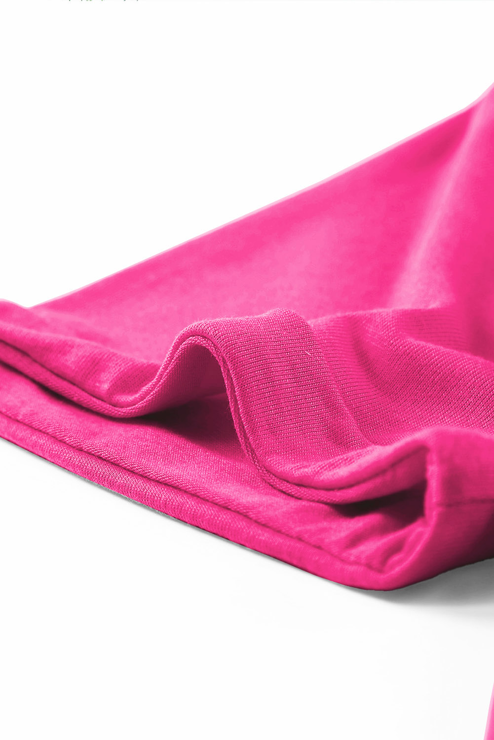 Women's Soft Crew Neck Tee, Casual Rose Red Summer Top - Detail View 9 Women's Soft Crew Neck Tee, Casual Rose Red Summer Top - Detail View 9