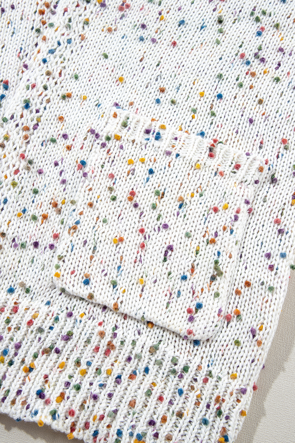Vibrant Dotted Cardigan - White Multicolor for a Chic and Trendy Look - Detail View 17 Vibrant Dotted Cardigan - White Multicolor for a Chic and Trendy Look - Detail View 17