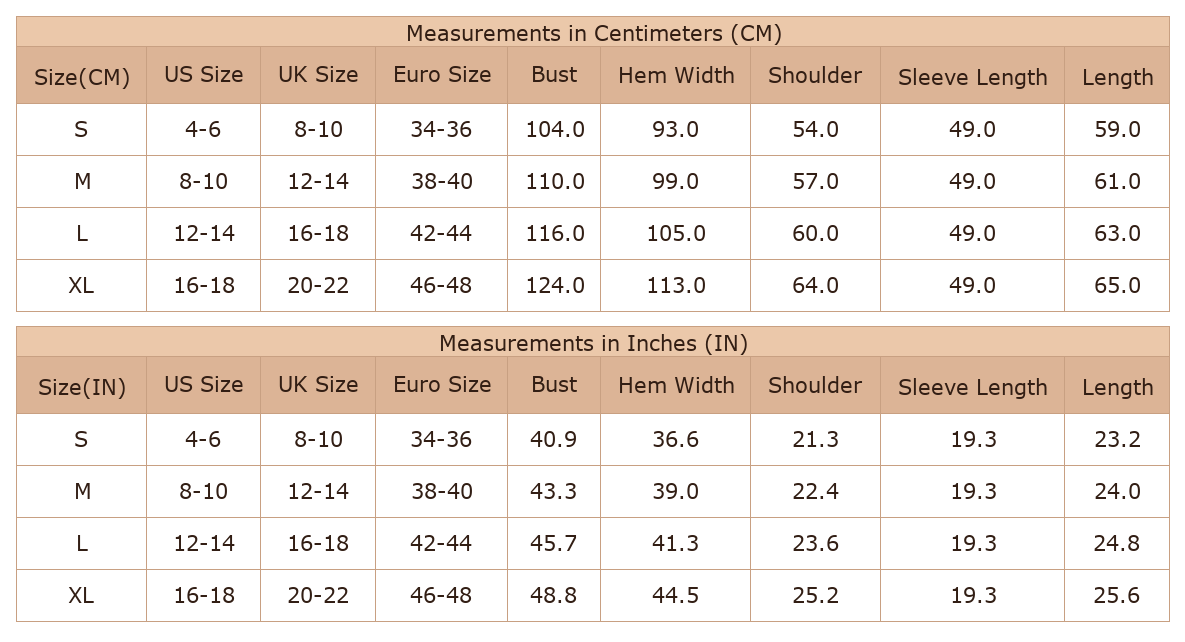 Women's Collar Knit Cardigan, Casual Patchwork Sweater - Size Chart & Details Women's Collar Knit Cardigan, Casual Patchwork Sweater - Size Chart & Details