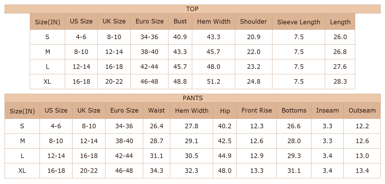 Women's Camo Shorts Set, Casual Faith Print Tee - Size Chart & Details Women's Camo Shorts Set, Casual Faith Print Tee - Size Chart & Details