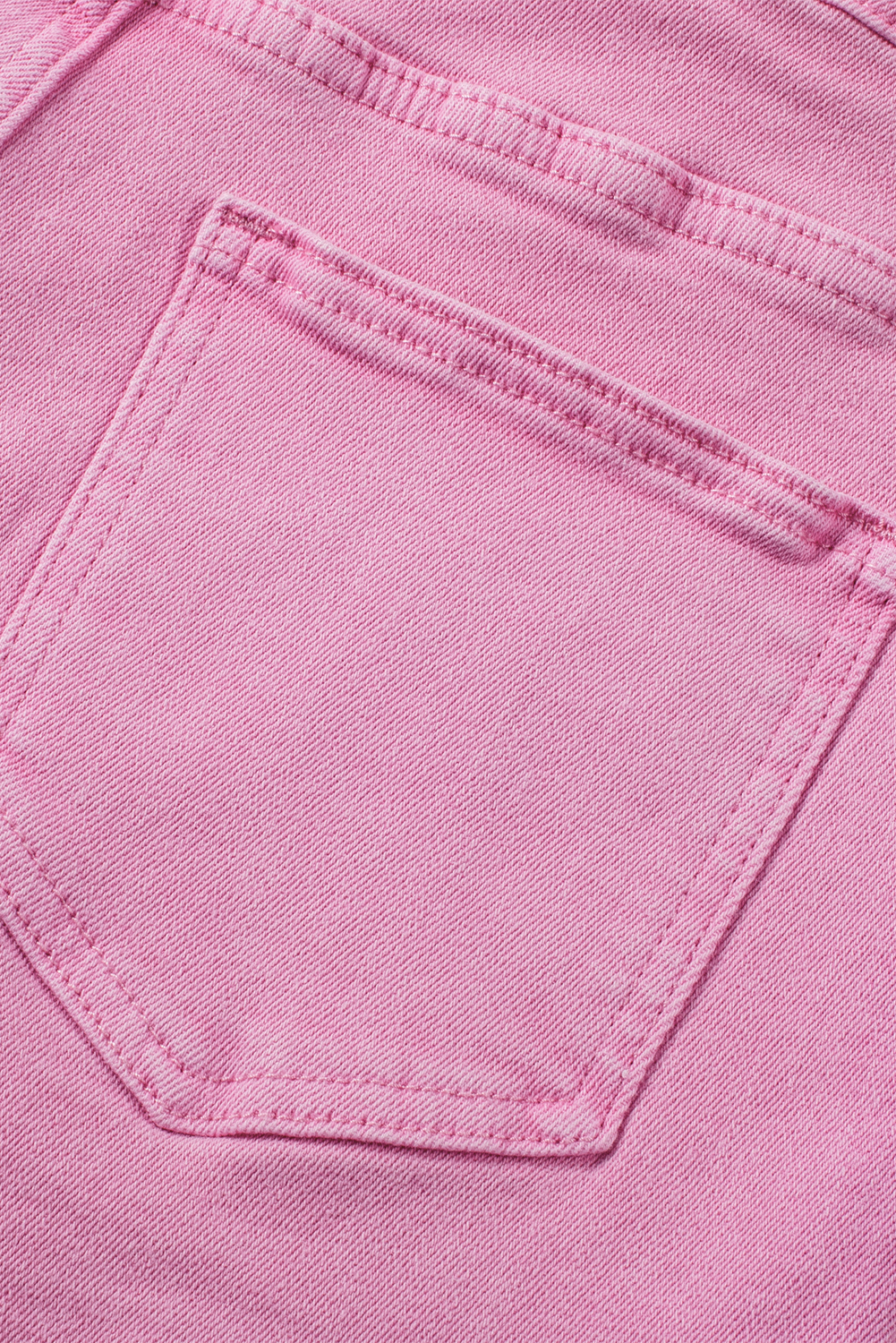 Pink Raw Hem Denim Shorts, Casual Mid Rise Summer Bottoms - Detail View 17 Pink Raw Hem Denim Shorts, Casual Mid Rise Summer Bottoms - Detail View 17