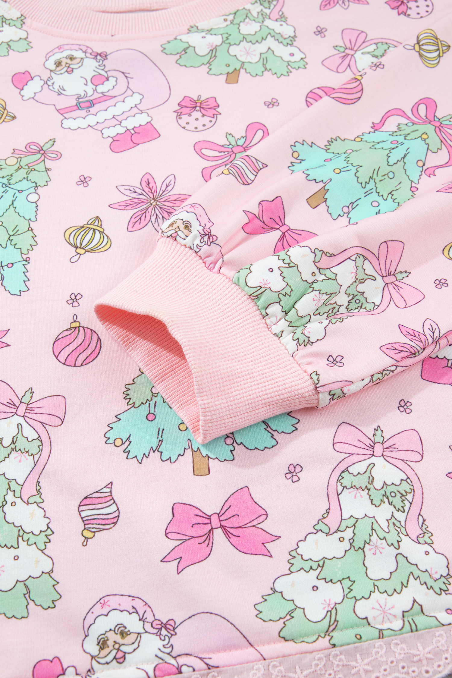 Women's Christmas Tree Skirt Set, Festive Holiday Print - Detail View 8 Women's Christmas Tree Skirt Set, Festive Holiday Print - Detail View 8