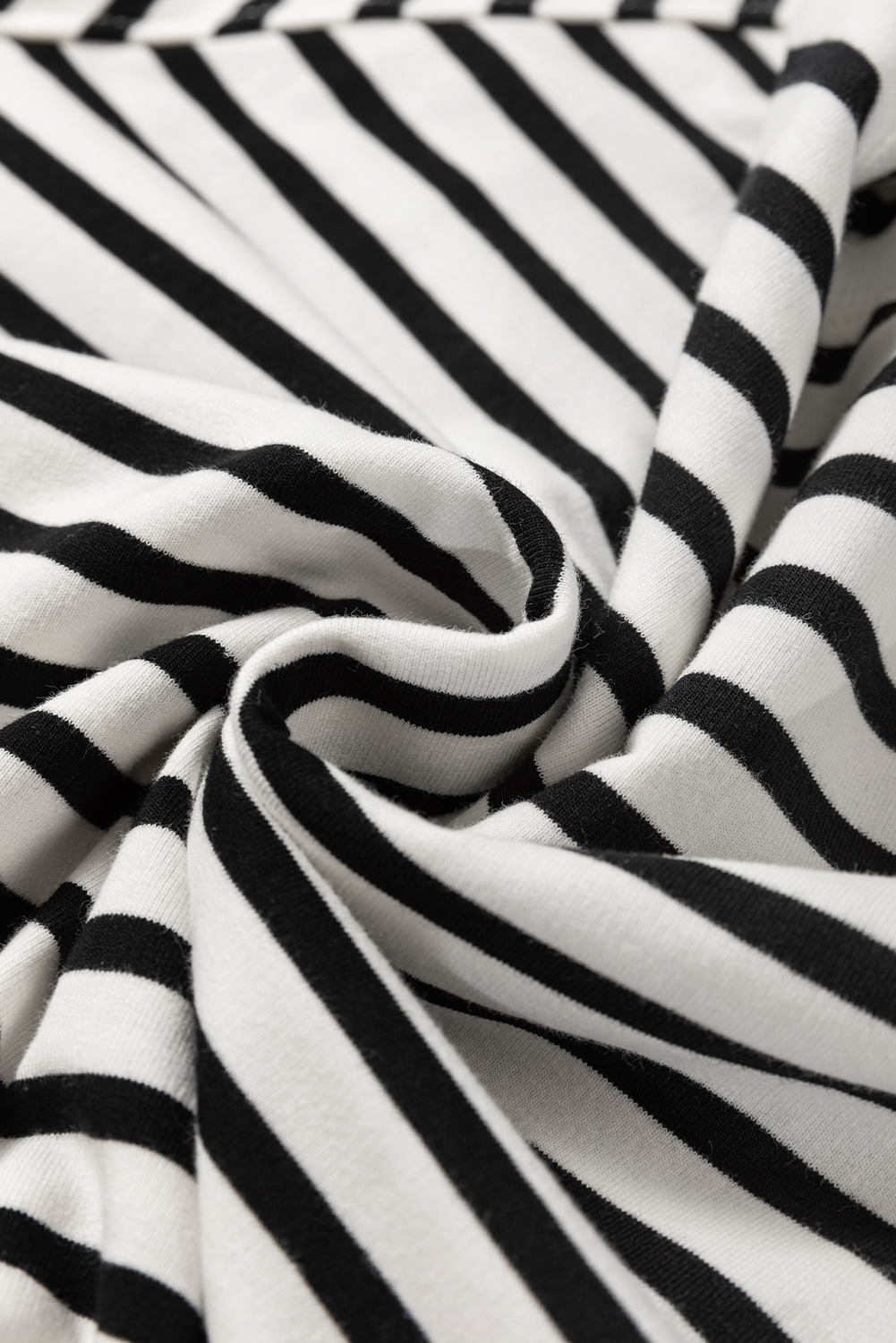 Classic Stripe Sweatshirt with Raglan Sleeves and Side Slits - Detail View 12 Classic Stripe Sweatshirt with Raglan Sleeves and Side Slits - Detail View 12