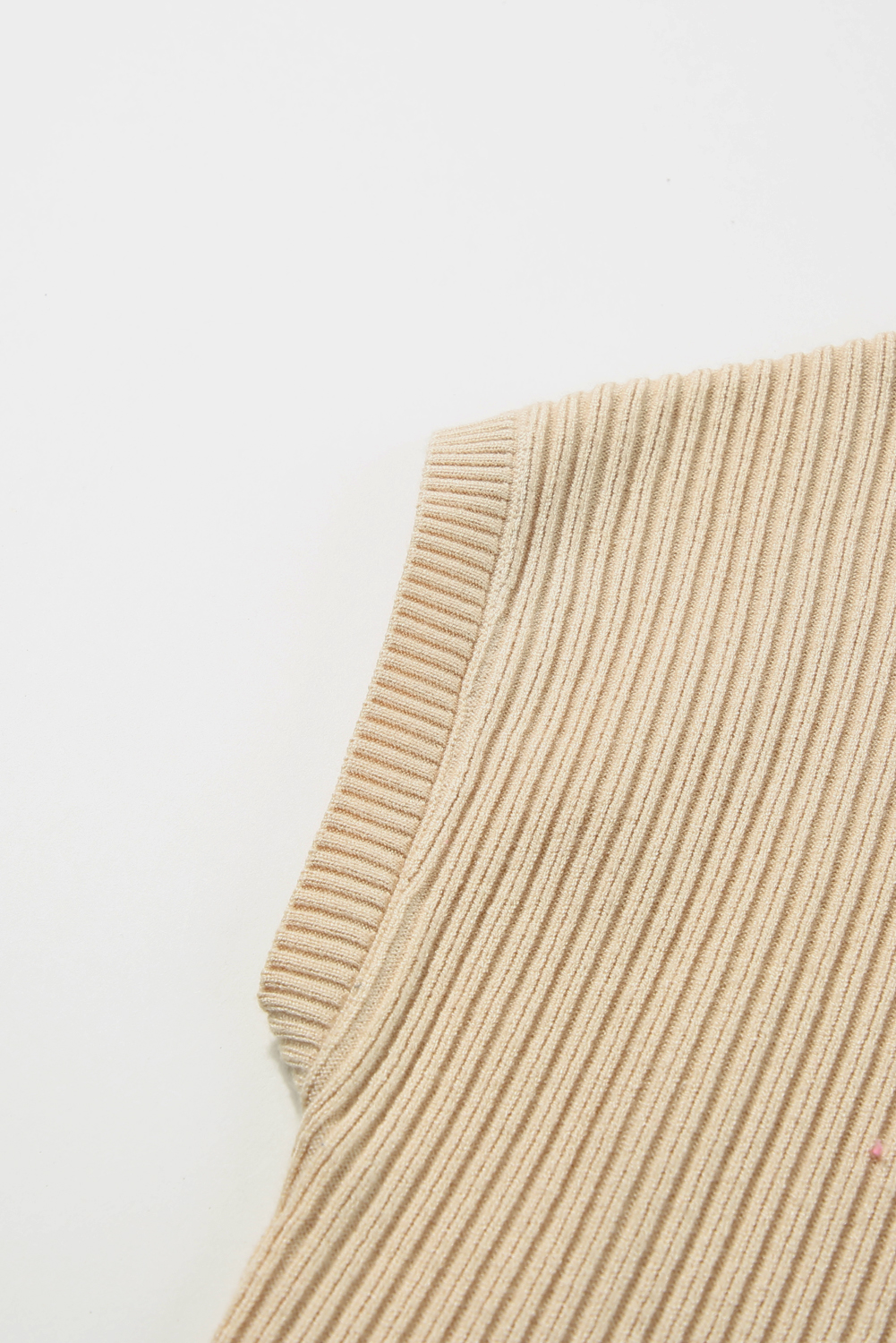 Women's Ribbed Knit Sweater, Short Sleeve Mock Neck Top - Detail View 13 Women's Ribbed Knit Sweater, Short Sleeve Mock Neck Top - Detail View 13