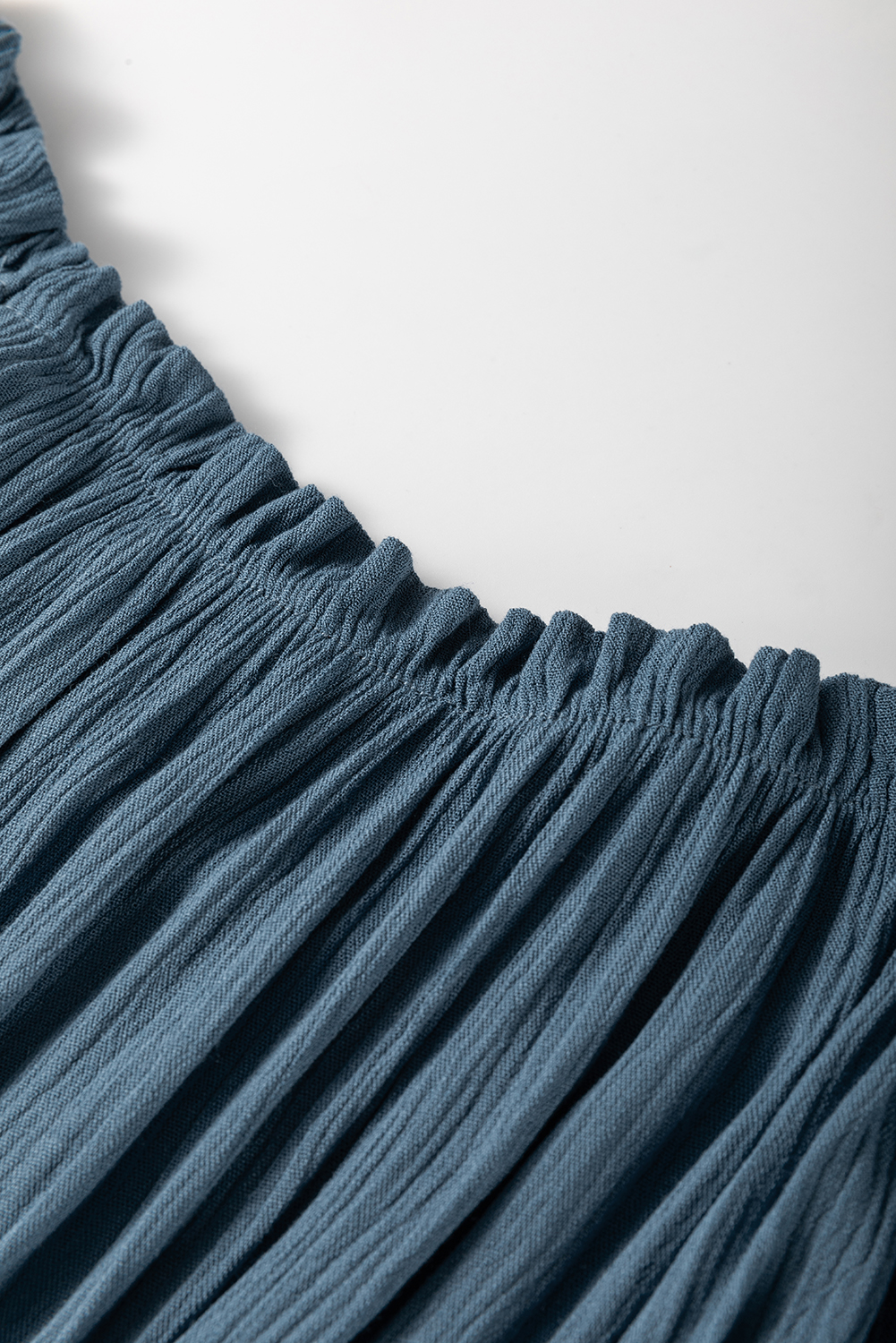 Chic Layered Ruched Dress for Women - 3/4 Sleeve, High Waist, and A-Line Silhouette - Detail View 11 Chic Layered Ruched Dress for Women - 3/4 Sleeve, High Waist, and A-Line Silhouette - Detail View 11