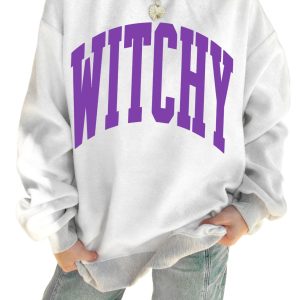 Women's Reversible Halloween Sweatshirt, Spooky Fall Pullover - Main View