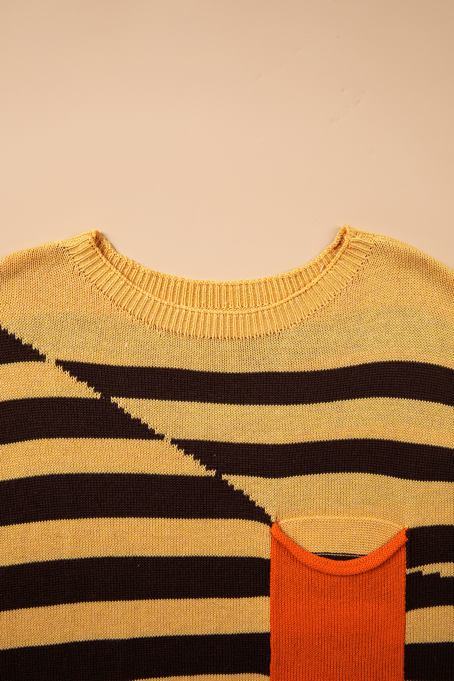 Women's Cotton Blend Stripe Sweater, Cozy Fall Pullover - Detail View 12 Women's Cotton Blend Stripe Sweater, Cozy Fall Pullover - Detail View 12