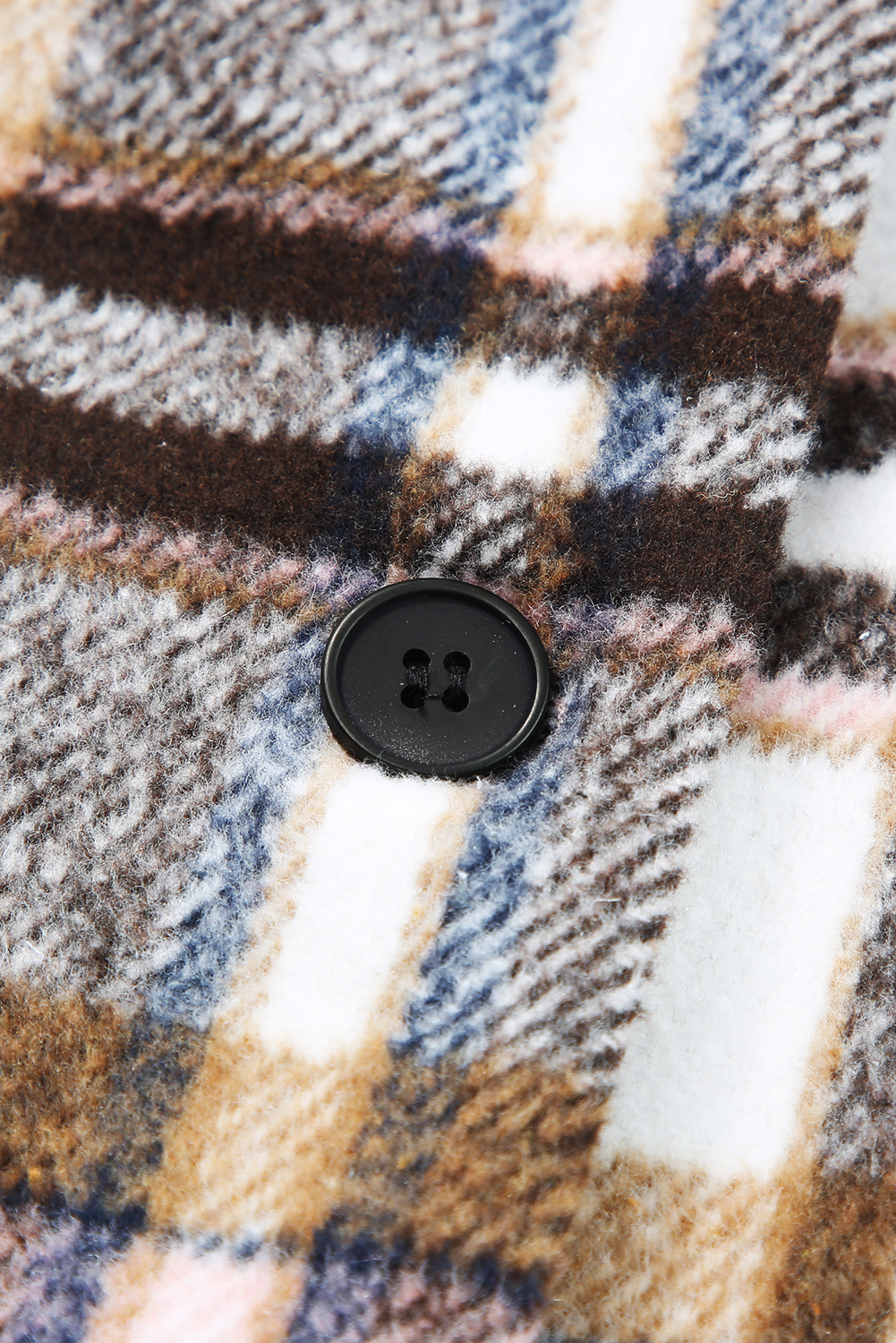 Women's Jacket, Pink Plaid, Button Up, Lapel Design, Long Sleeve, Winter Wear, Formal, Casual, Warm, Fashionable, Stylish, Modern Style, Outerwear, Plaid Shackets, Coat - Detail View 15 Women's Jacket, Pink Plaid, Button Up, Lapel Design, Long Sleeve, Winter Wear, Formal, Casual, Warm, Fashionable, Stylish, Modern Style, Outerwear, Plaid Shackets, Coat - Detail View 15