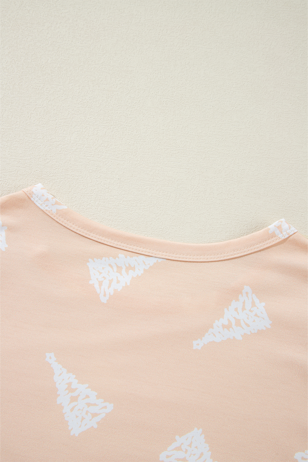 Soft and Breathable Lounge Wear for Holiday Season - Apricot Christmas Tree Print - Detail View 8 Soft and Breathable Lounge Wear for Holiday Season - Apricot Christmas Tree Print - Detail View 8
