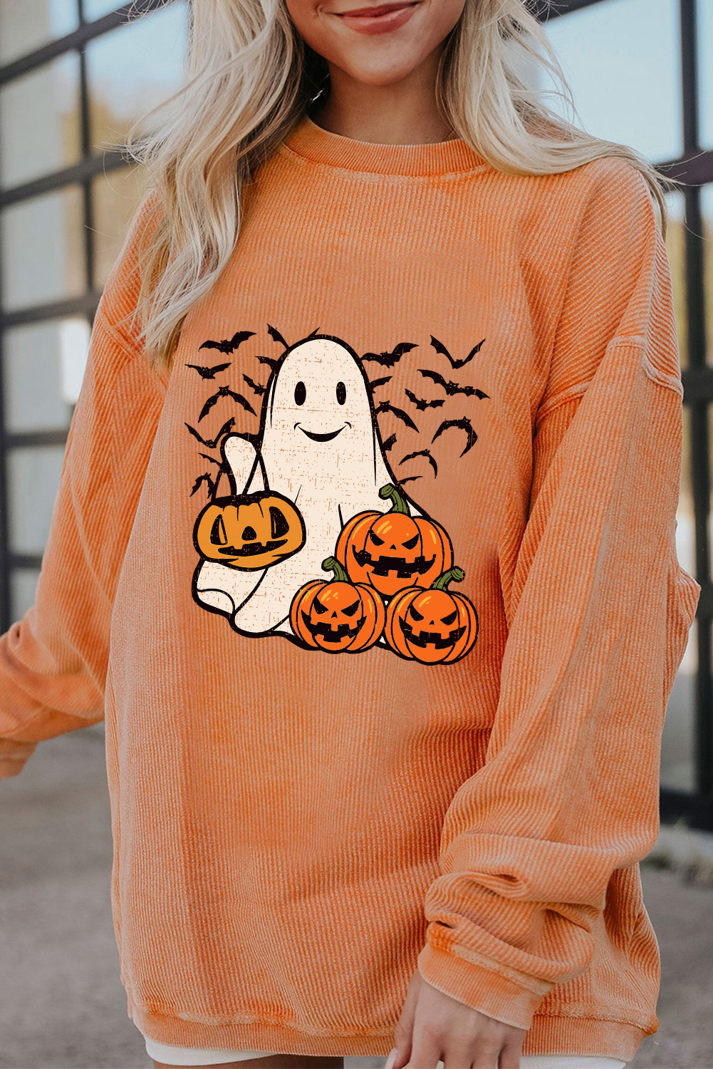 Casual and Fun Women's Halloween Sweater - Perfect for Autumn Nights - Detail View 3 Casual and Fun Women's Halloween Sweater - Perfect for Autumn Nights - Detail View 3