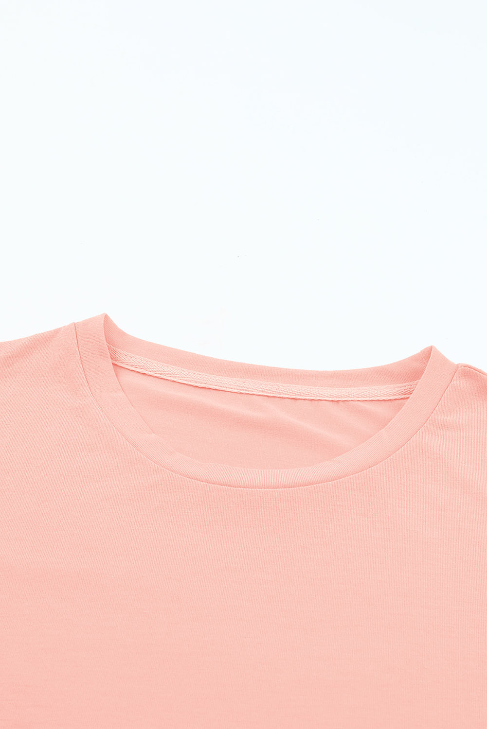 Soft Stretch Crew Neck Tee, Women's Casual Summer Basic Top - Detail View 9 Soft Stretch Crew Neck Tee, Women's Casual Summer Basic Top - Detail View 9