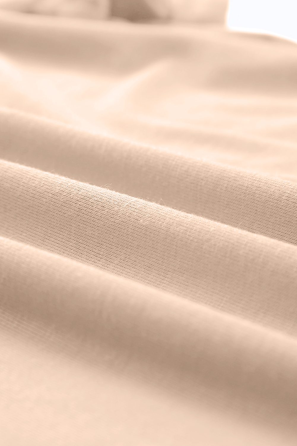 Essential Khaki Round Neck T-Shirt, Soft Women's Casual Tee - Detail View 8 Essential Khaki Round Neck T-Shirt, Soft Women's Casual Tee - Detail View 8