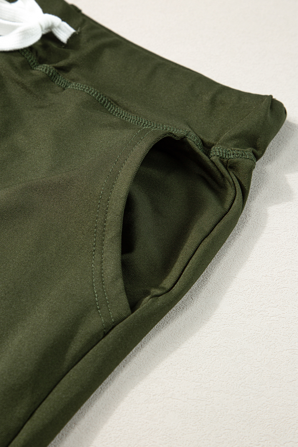 Moss Green Jogger Pants, Comfortable Slim Fit Daily Bottoms - Detail View 14 Moss Green Jogger Pants, Comfortable Slim Fit Daily Bottoms - Detail View 14