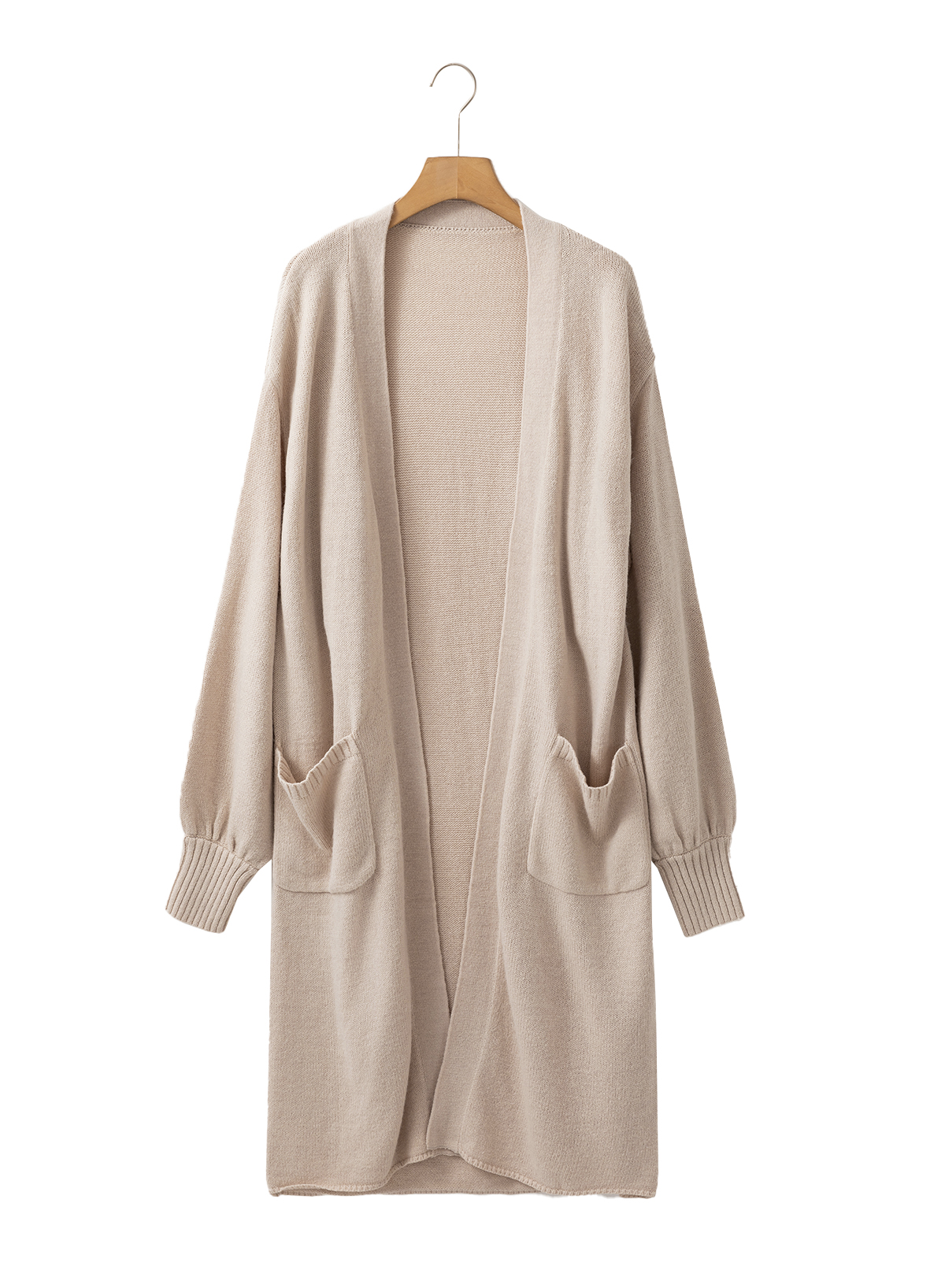 Elegant and Comfortable Casual Beige Long Cardigan for Daily Wear - Detail View 13 Elegant and Comfortable Casual Beige Long Cardigan for Daily Wear - Detail View 13