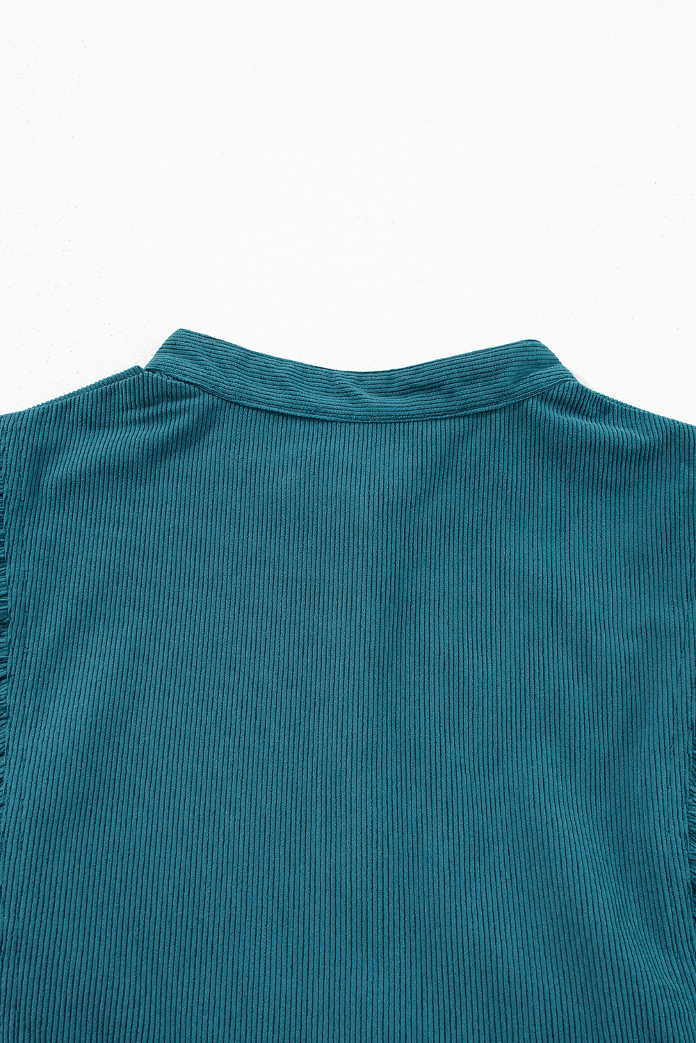 Women's Blue Corduroy Empire Waist Dress with Snap Buttons - Detail View 11 Women's Blue Corduroy Empire Waist Dress with Snap Buttons - Detail View 11