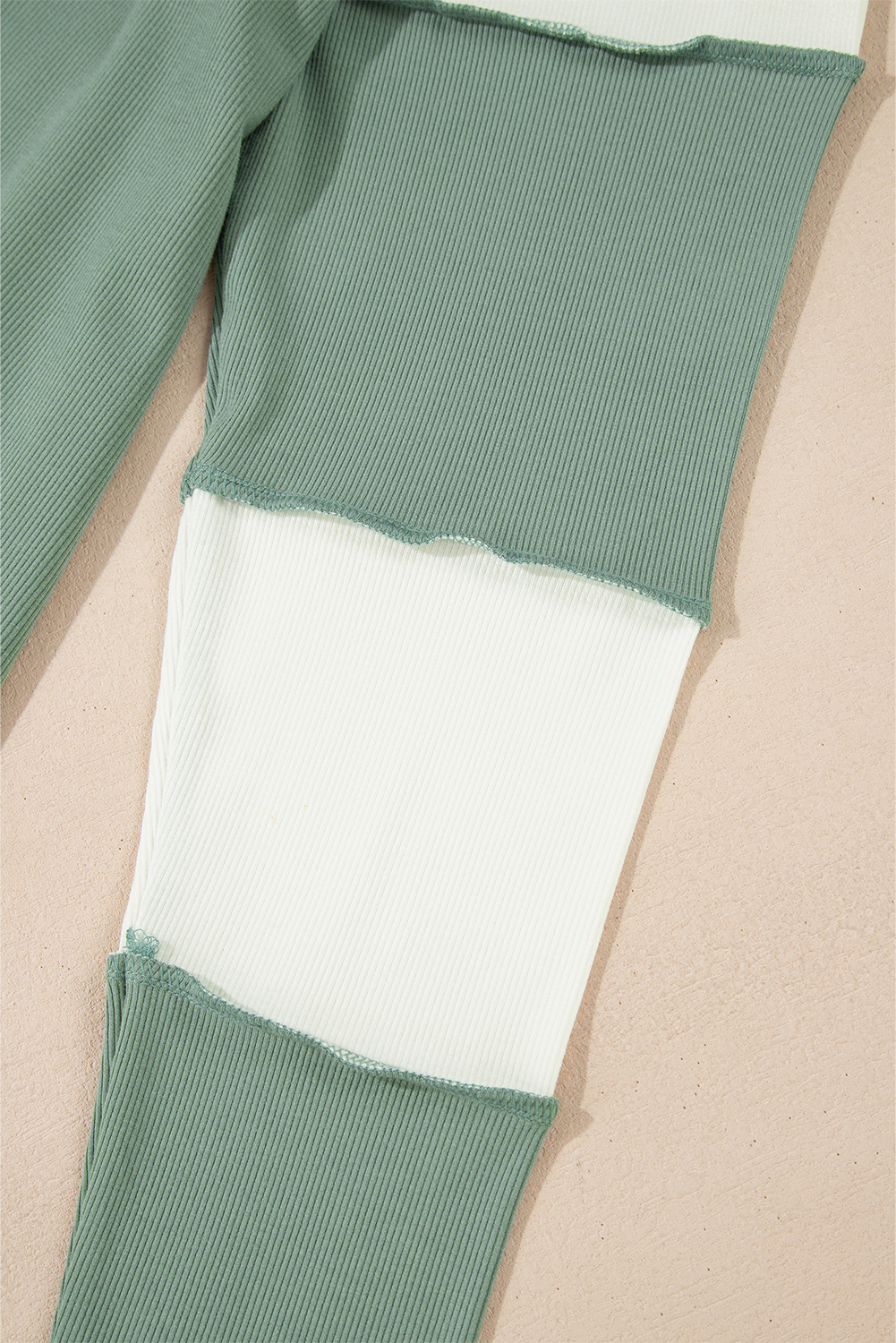 Chic and Comfy Mint Green Ribbed Long Sleeve Crew Neck Pullover - Detail View 10 Chic and Comfy Mint Green Ribbed Long Sleeve Crew Neck Pullover - Detail View 10