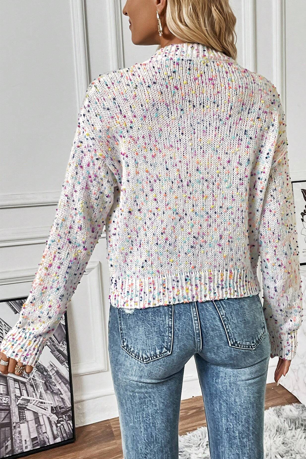 Flattering Fit Sweater Cardigan - Perfect for Casual Winter Wear - Detail View 3 Flattering Fit Sweater Cardigan - Perfect for Casual Winter Wear - Detail View 3