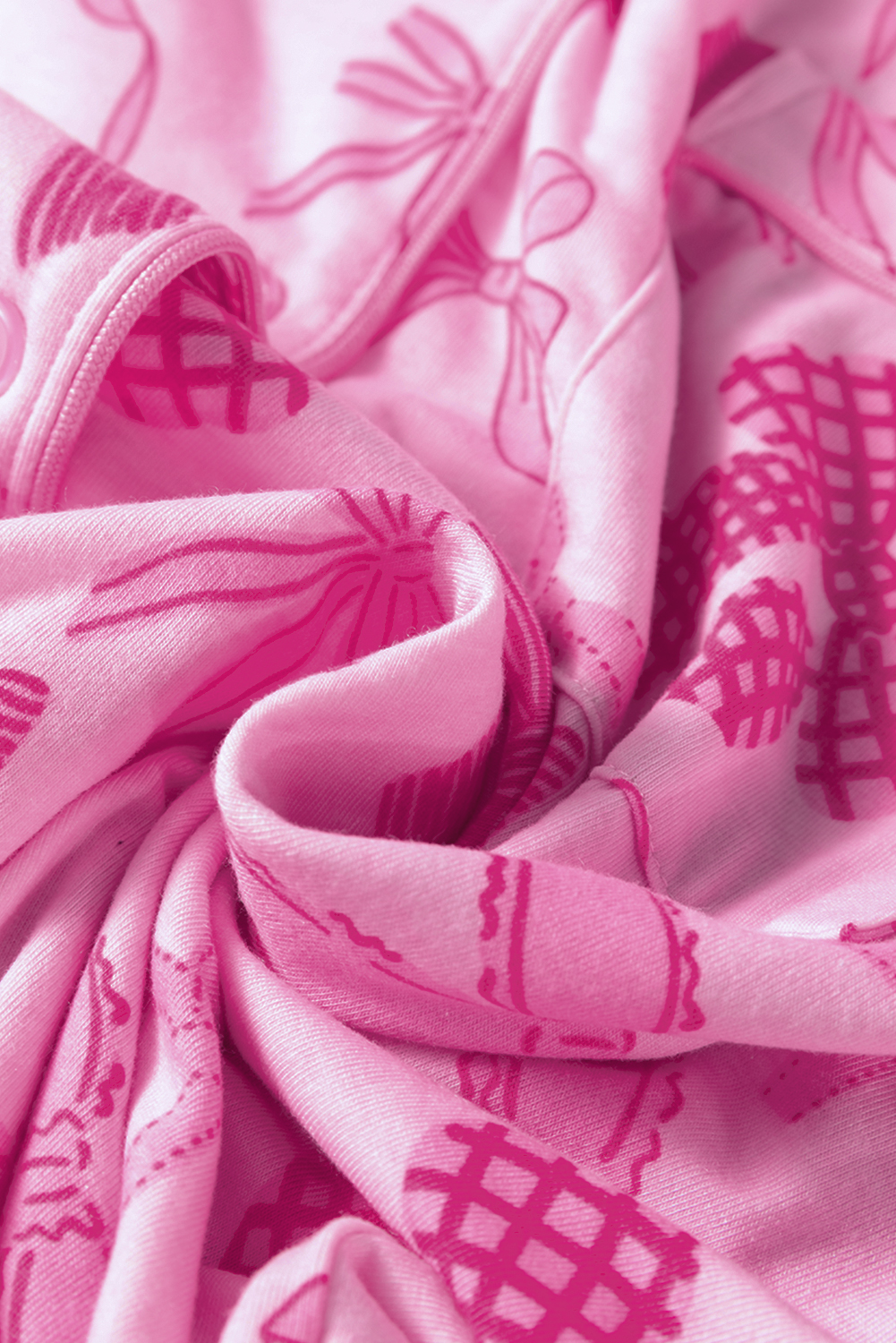 Charming Pajama Set for Women - Cute Bow Print with Half Sleeves and Shorts - Detail View 26 Charming Pajama Set for Women - Cute Bow Print with Half Sleeves and Shorts - Detail View 26