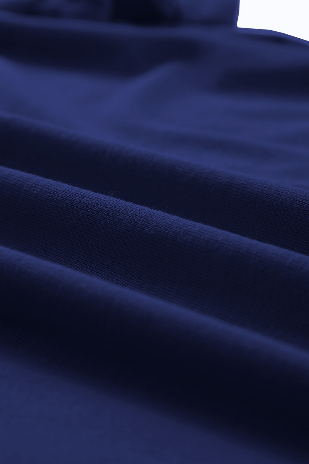 Solid Blue Casual T-Shirt, Versatile Round Neck Daily Top - Detail View 11 Solid Blue Casual T-Shirt, Versatile Round Neck Daily Top - Detail View 11