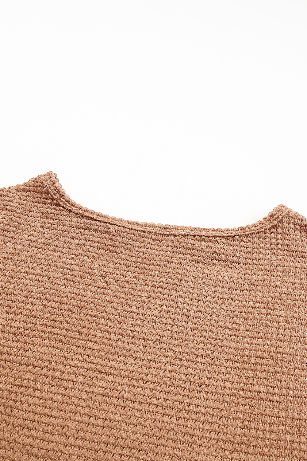 Women's Top, Khaki, Waffle Knit, Drop Shoulder, Long Sleeve, Round Neck, Casual Style, Winter Wear, Green, Solid Color, Comfortable, Trendy, Versatile, Daily Wear, Tops, Long Sleeve Tops - Detail View 10 Women's Top, Khaki, Waffle Knit, Drop Shoulder, Long Sleeve, Round Neck, Casual Style, Winter Wear, Green, Solid Color, Comfortable, Trendy, Versatile, Daily Wear, Tops, Long Sleeve Tops - Detail View 10