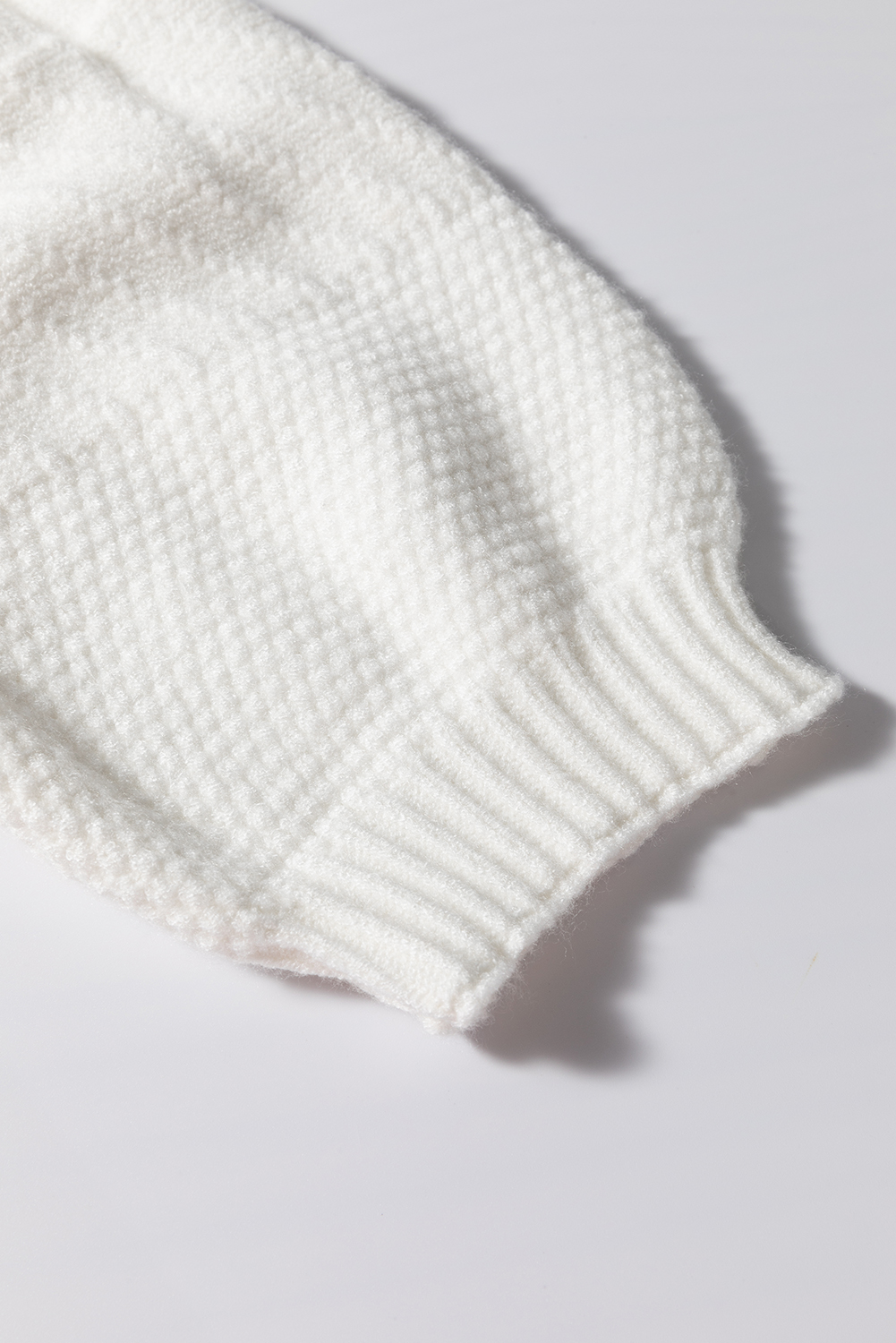 Casual and Dressy Women's Cable Knit Top with Abstract Stitching - Detail View 11 Casual and Dressy Women's Cable Knit Top with Abstract Stitching - Detail View 11